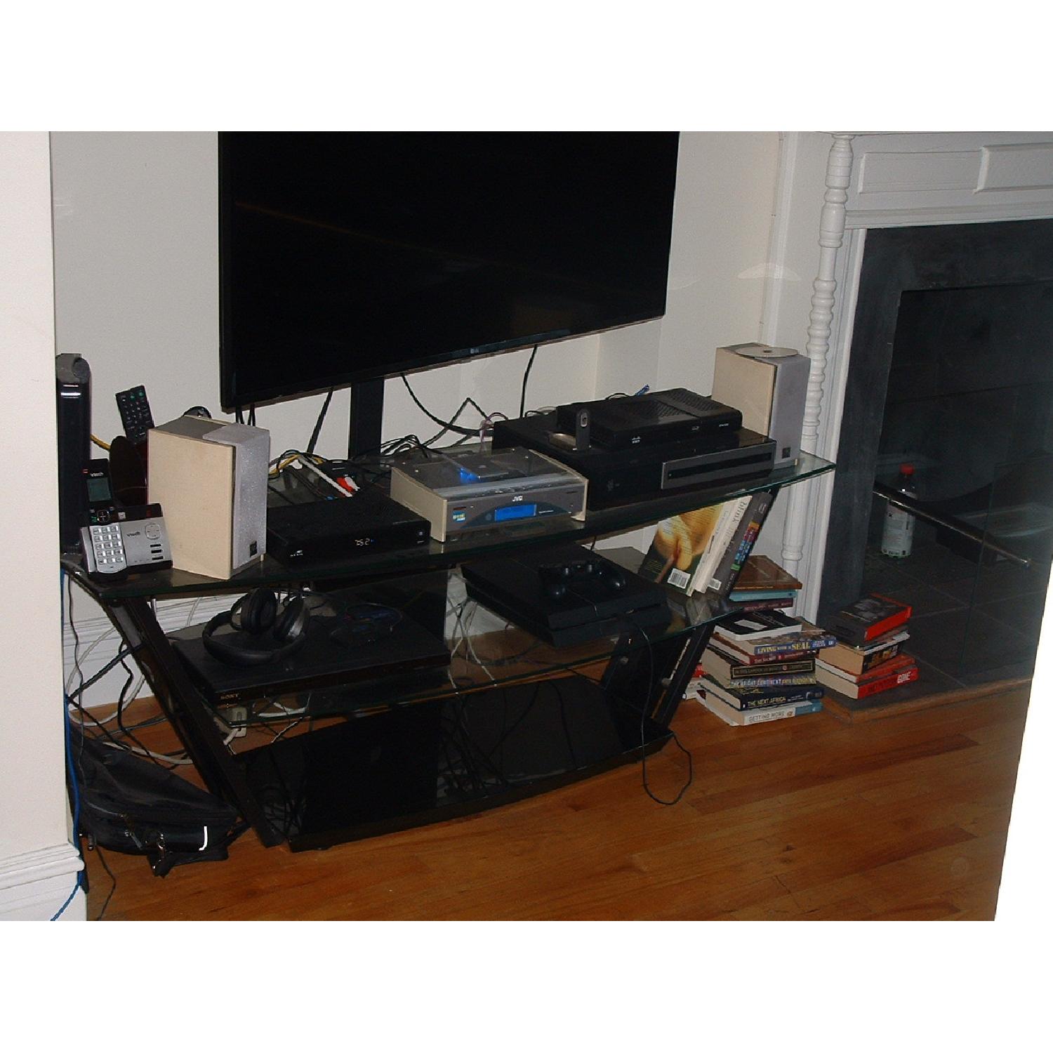 Glass TV Stand w/ Mount - image-1