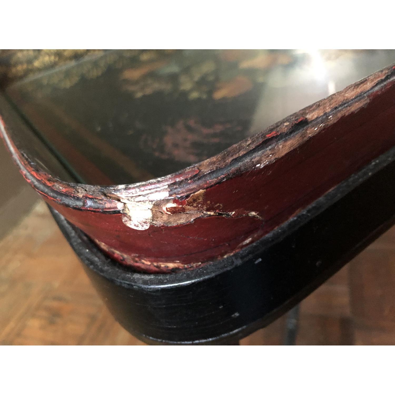 ANTIQUE HAND PAINTED TRAY TABLE- Victorian - image-1