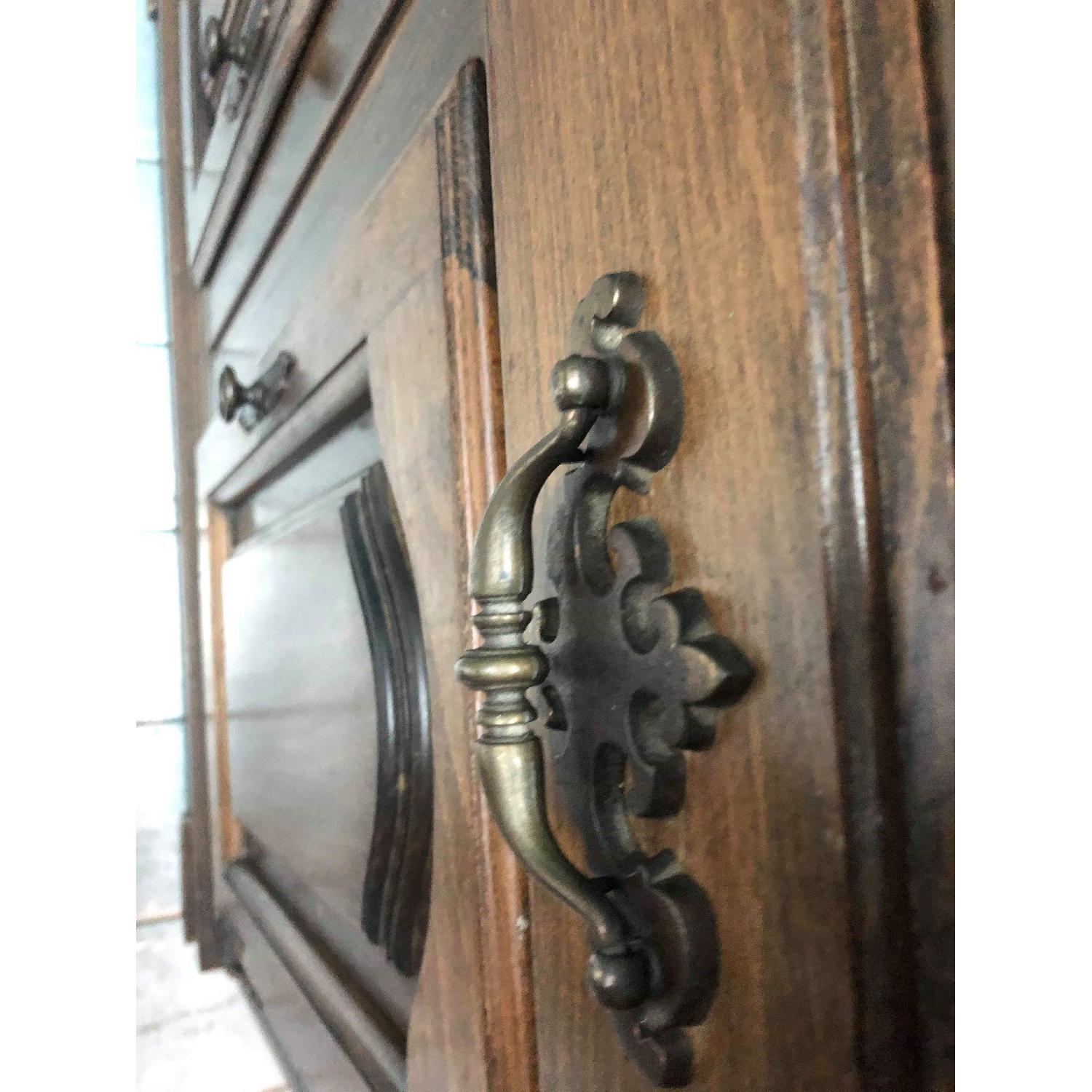 Vintage 1970s Solid Wood Cabinet/Hutch - image-8