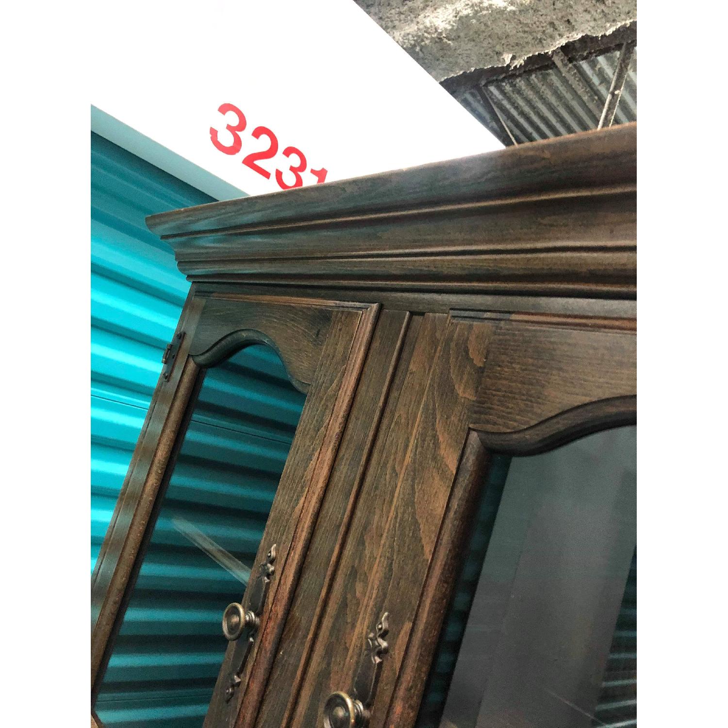 Vintage 1970s Solid Wood Cabinet/Hutch - image-10