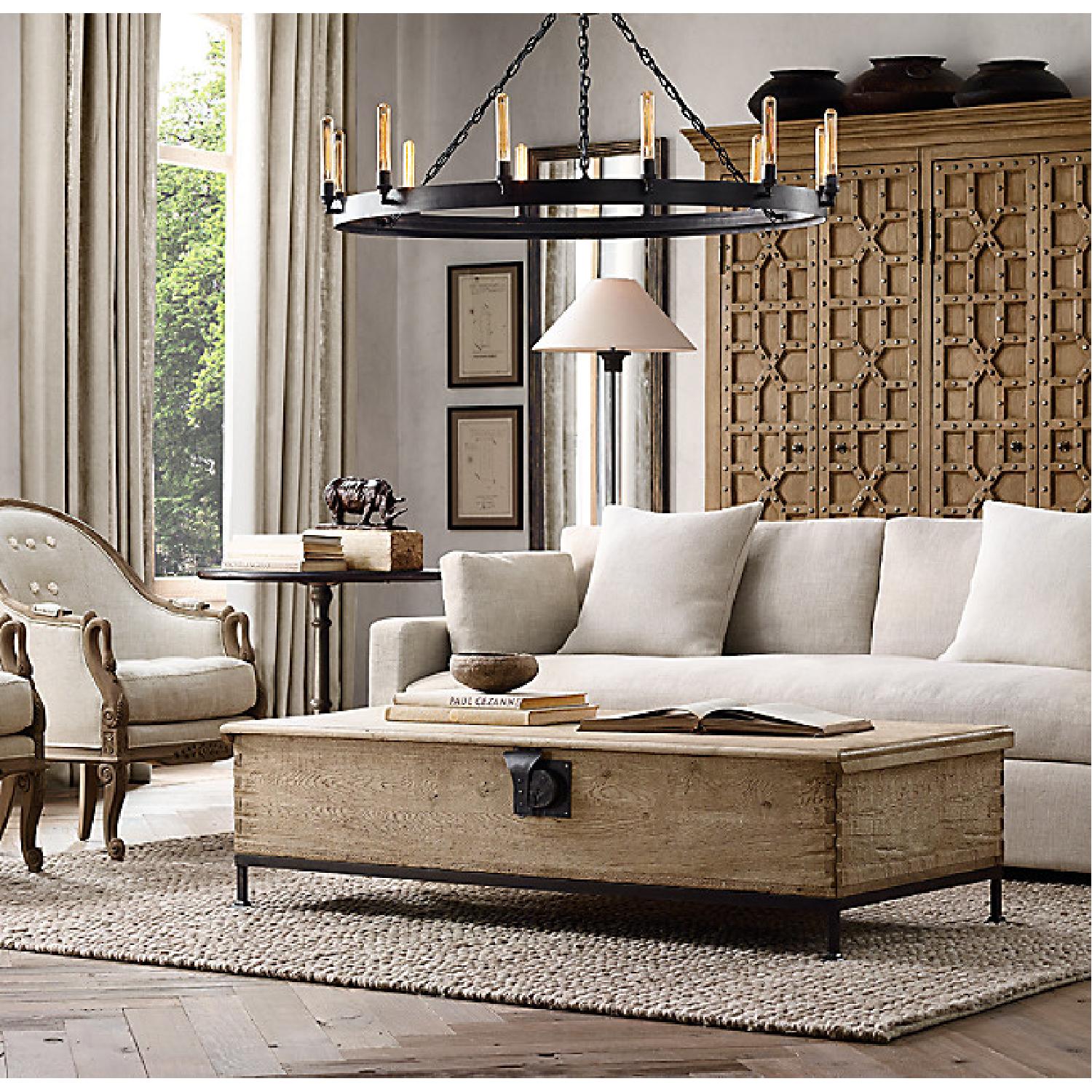 Restoration Hardware 18th Century Oak Trunk Coffee Table - image-4