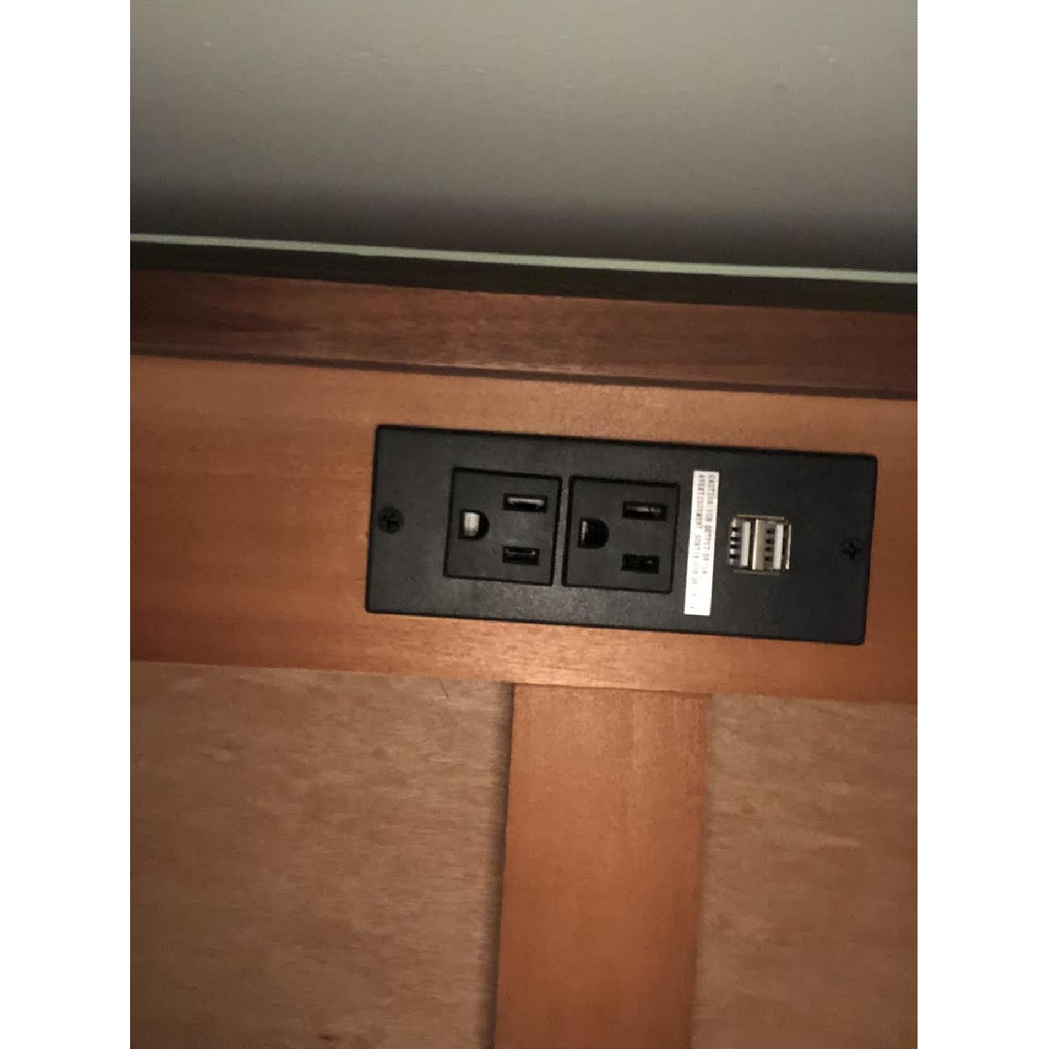 Crate & Barrel Tate Walnut Mid Century Desk - image-4