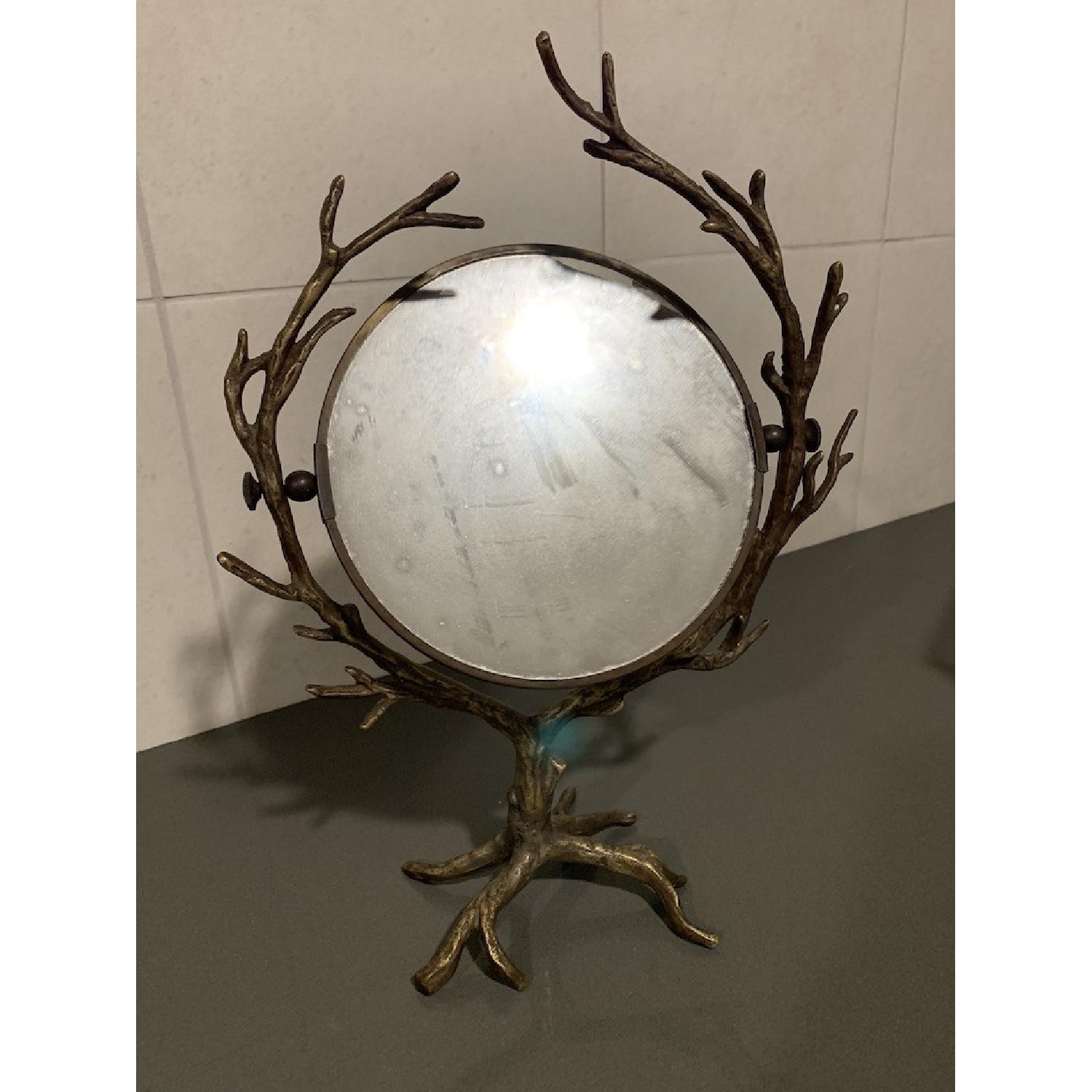 Anthropologie Gold Vanity Mirror - image-1