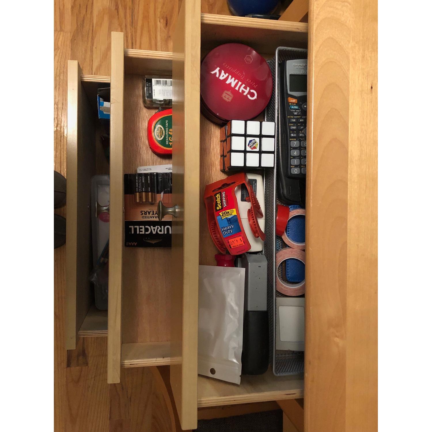 Solid Wood Desk w/ Storage & Matching Chair - image-4