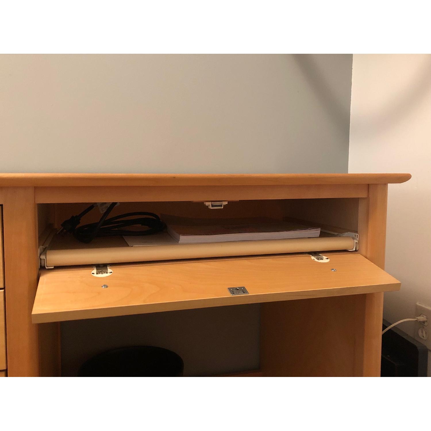 Solid Wood Desk w/ Storage & Matching Chair - image-5