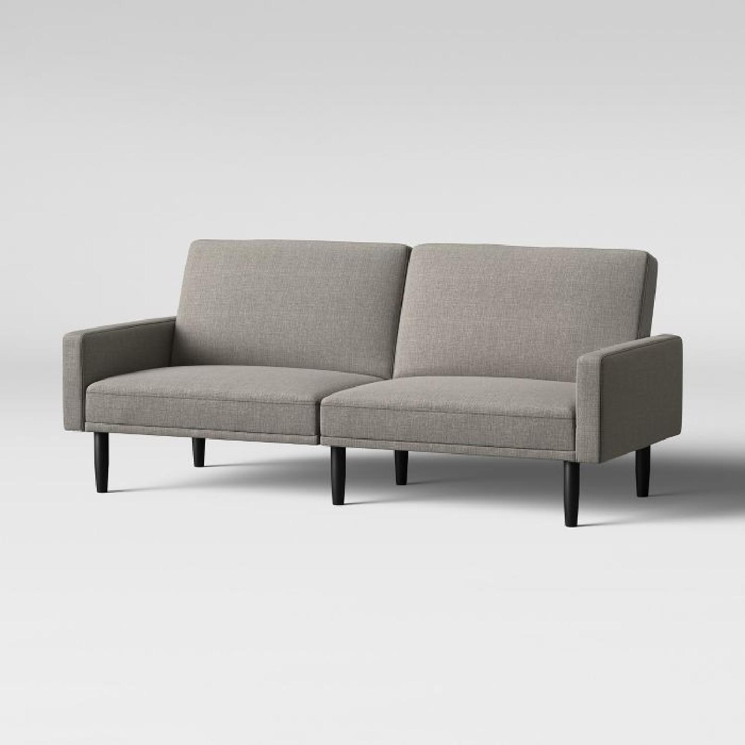Grey Futon Sofa - image-4