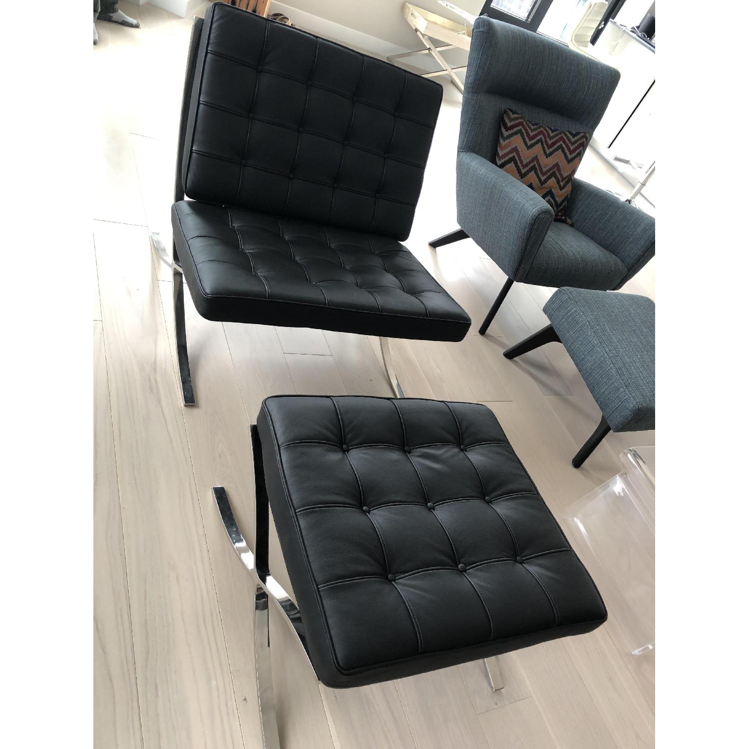 MLF Replica Knoll Barcelona Chair & Ottoman - image-1