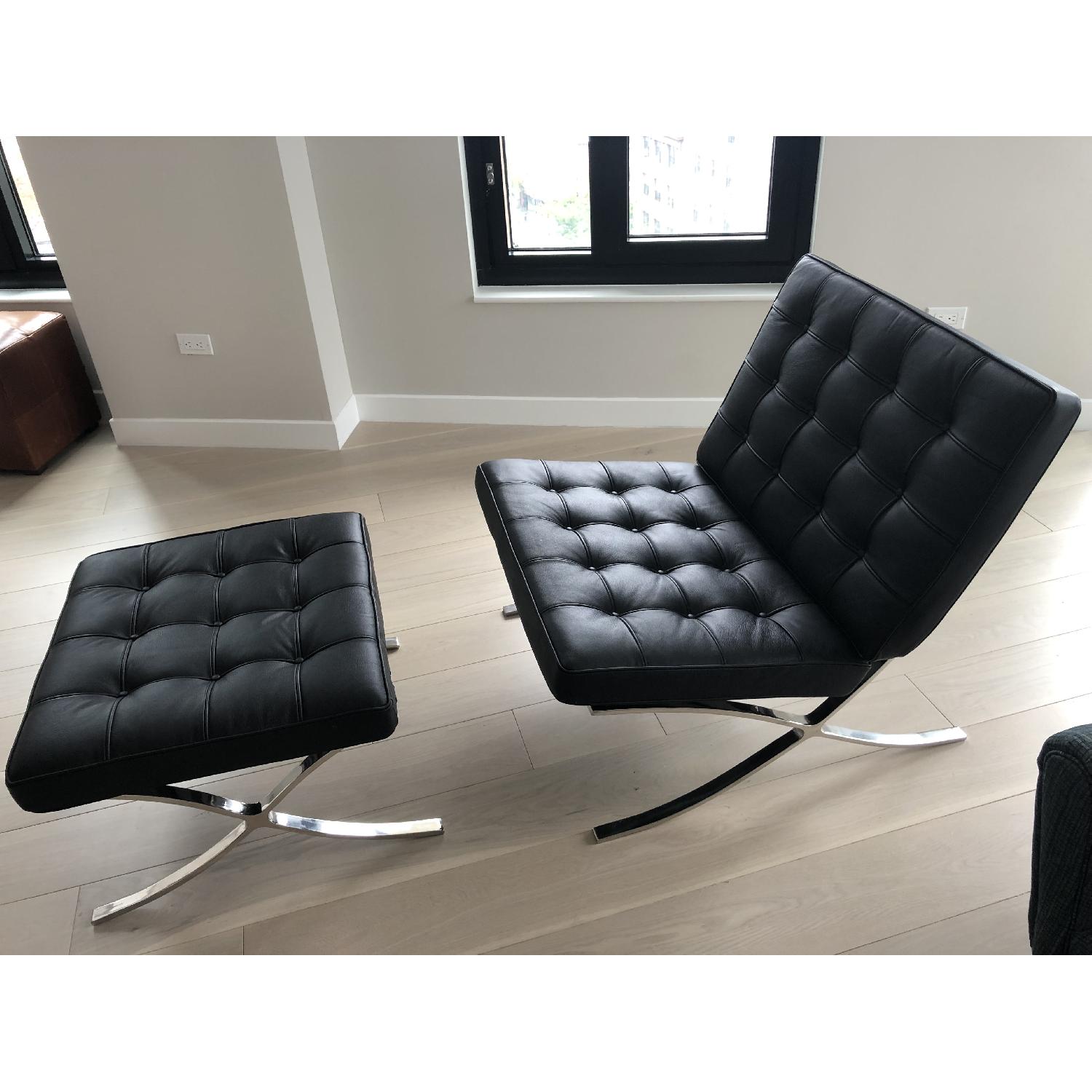 MLF Replica Knoll Barcelona Chair & Ottoman - image-2