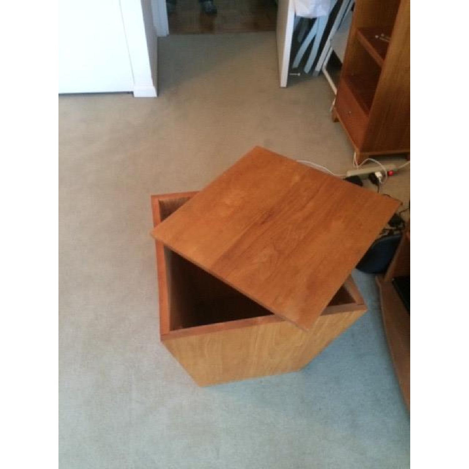 Wood End Table w/ Storage - image-2