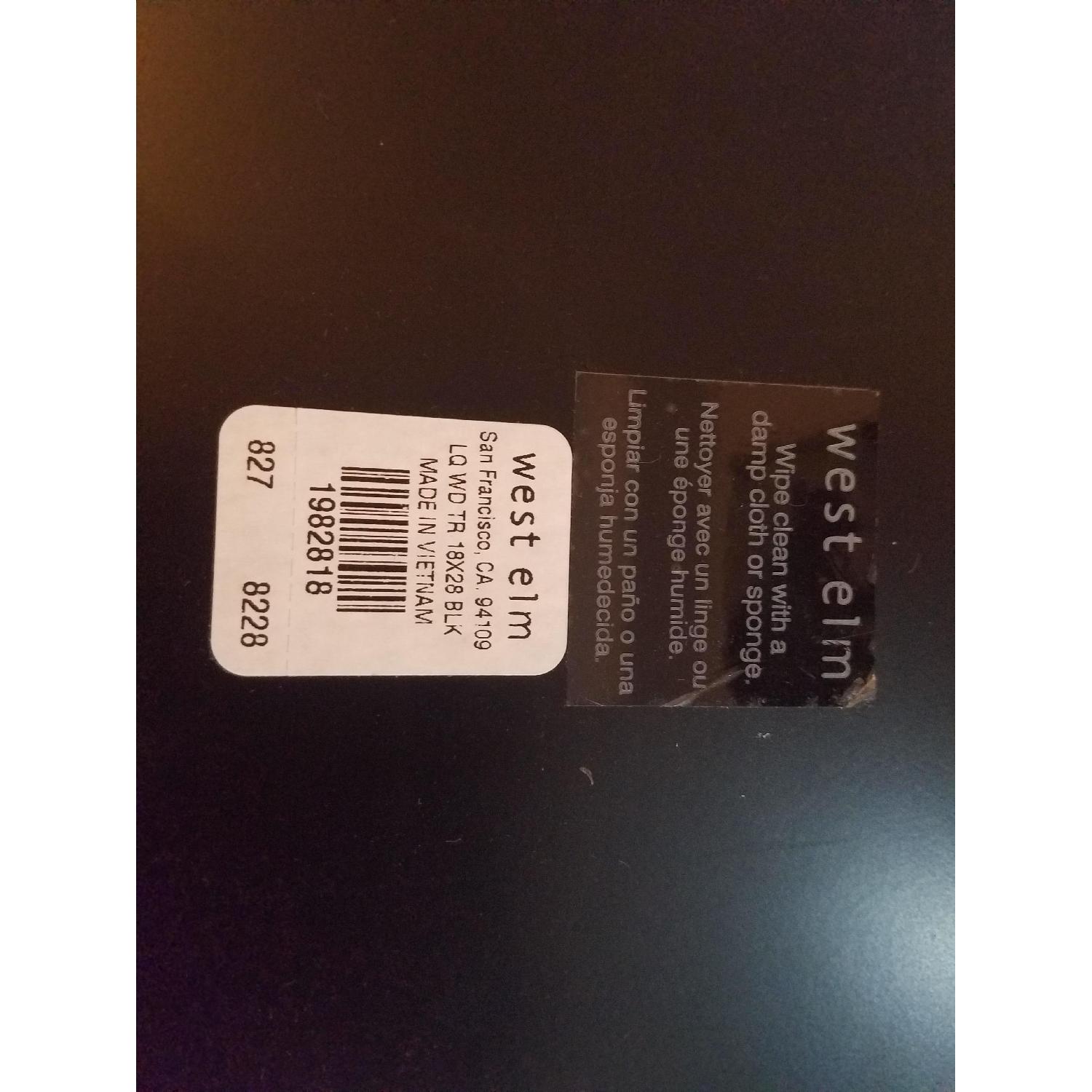 West Elm Butler Black Lacquer Tray w/ Stand - image-6