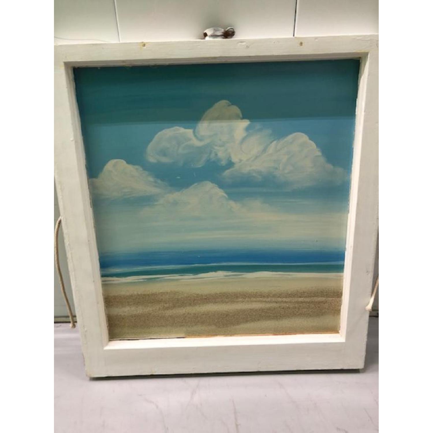 Sybil Nestor Painted Reclaimed Window Art Work - image-1