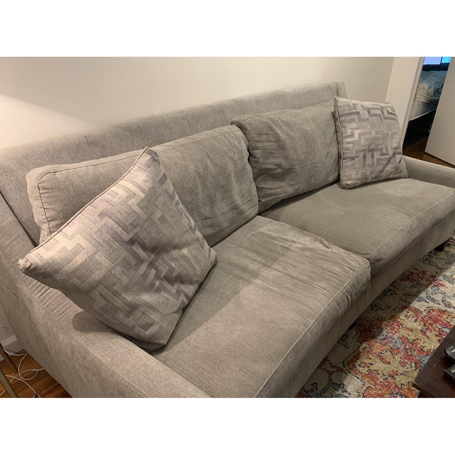 Havertys Dove Grey Sofa AptDeco