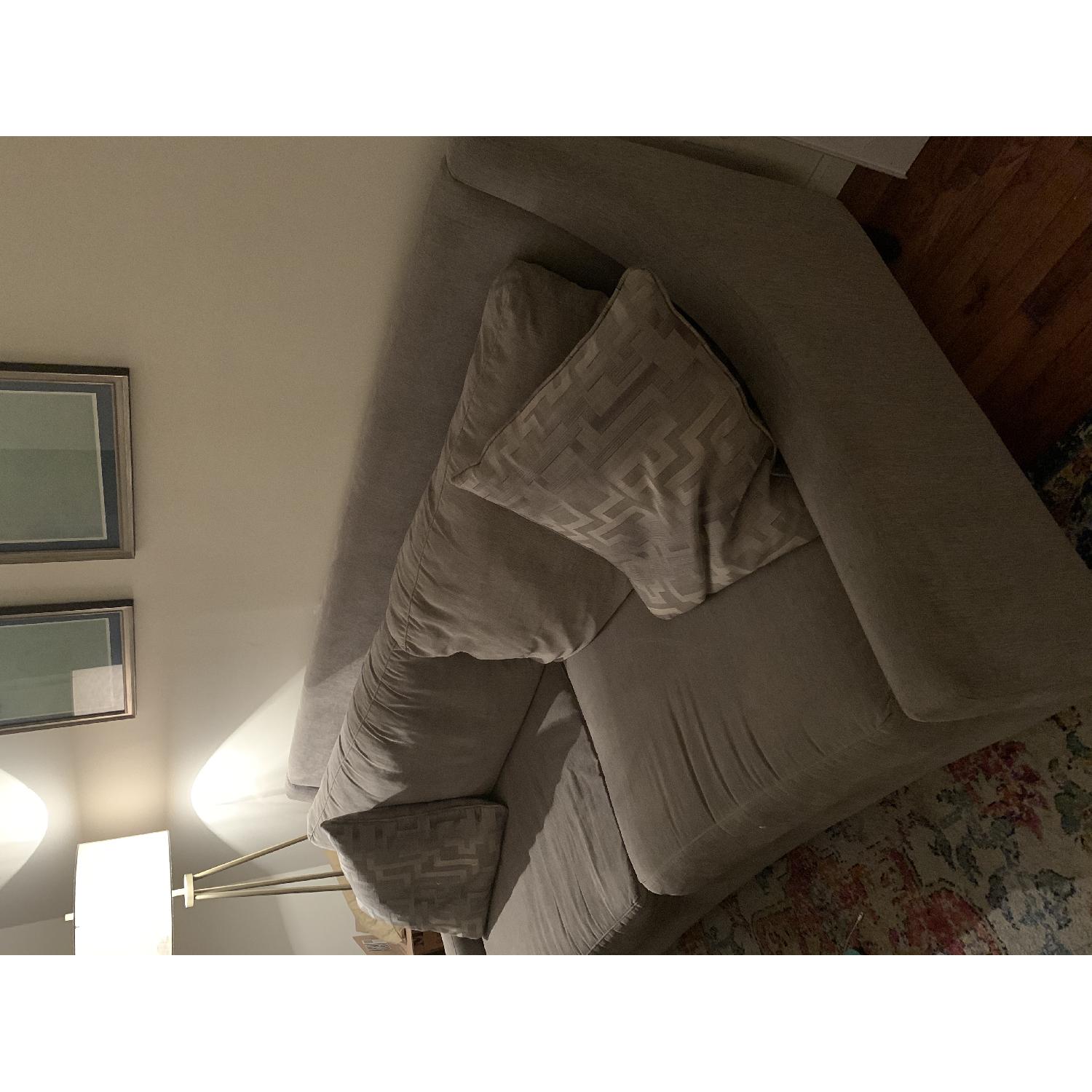 Havertys Dove Grey Sofa - image-5