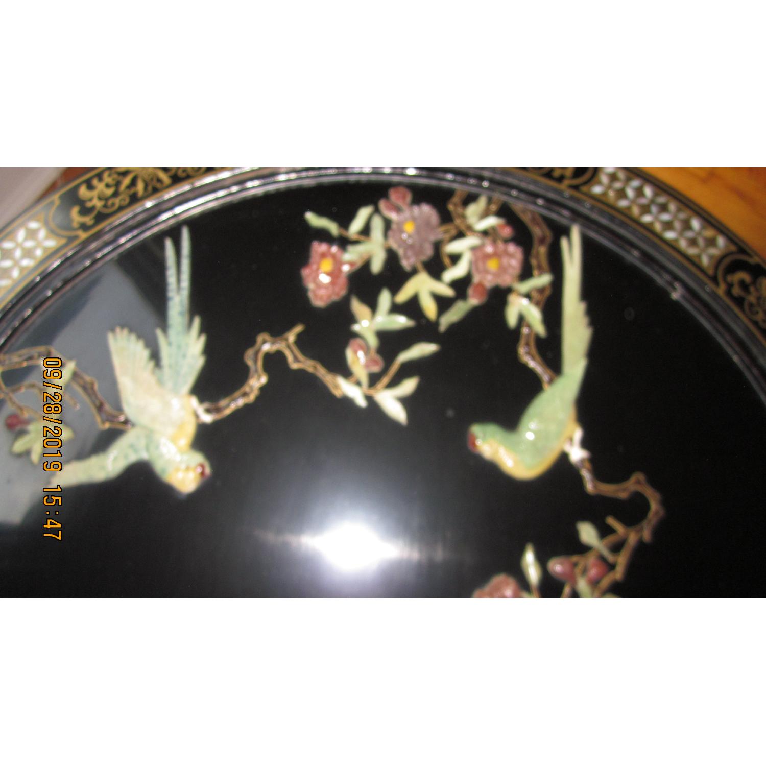 Oriental Tea/Coffee Table w/ 4 Stools - image-4