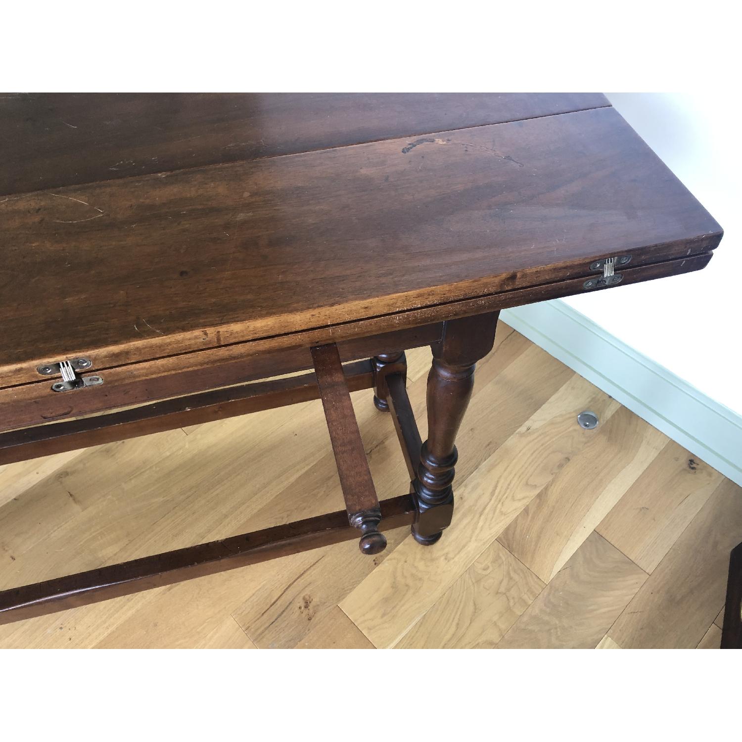 Antique Wooden Folding Dining Table AptDeco