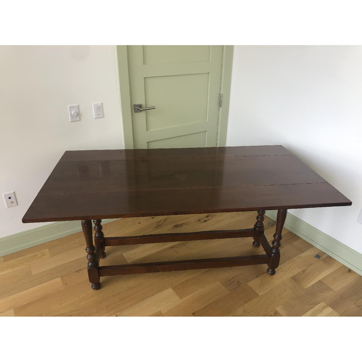 Antique Wooden Folding Dining Table - image-3