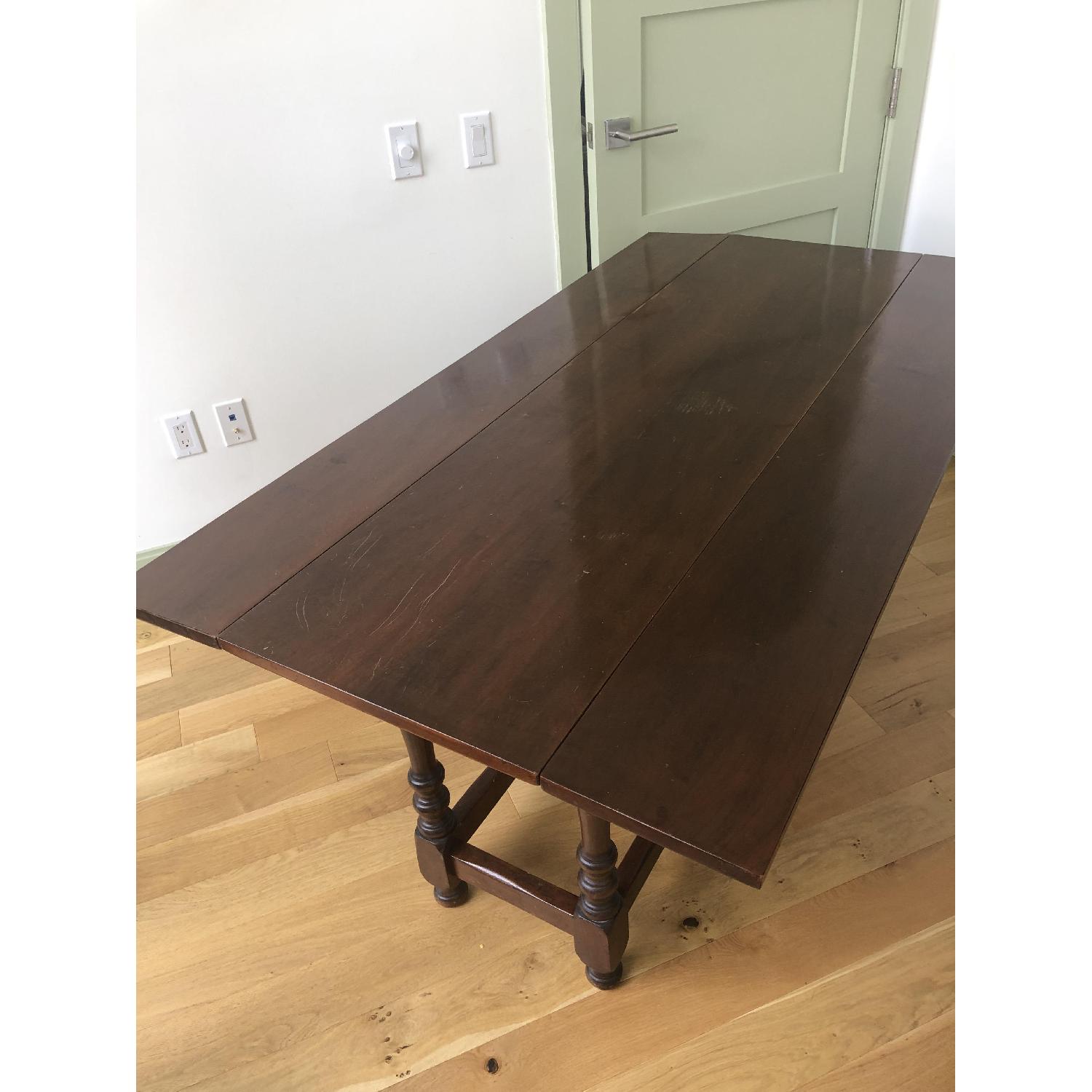 Antique Wooden Folding Dining Table - image-5