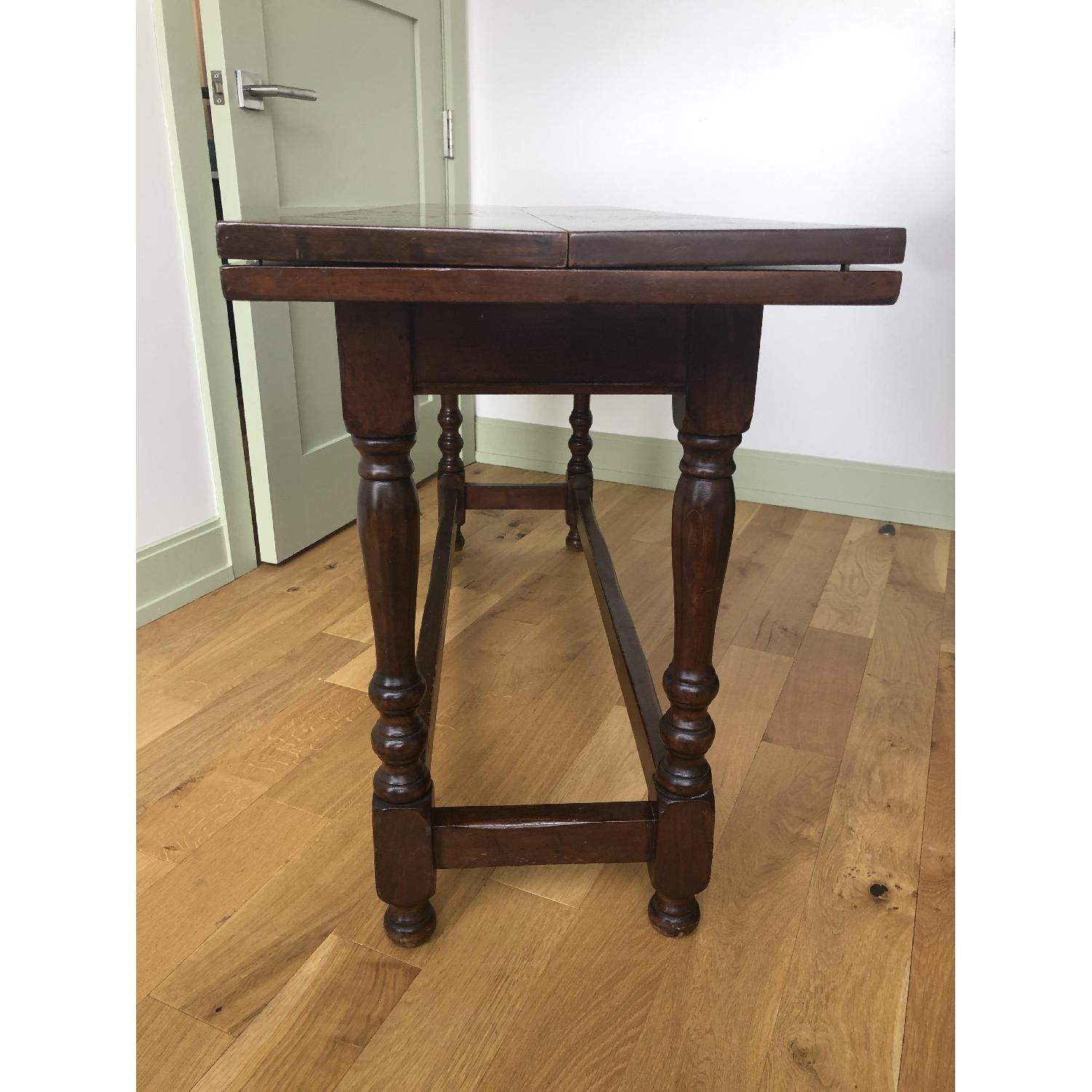 Antique Wooden Folding Dining Table - image-6