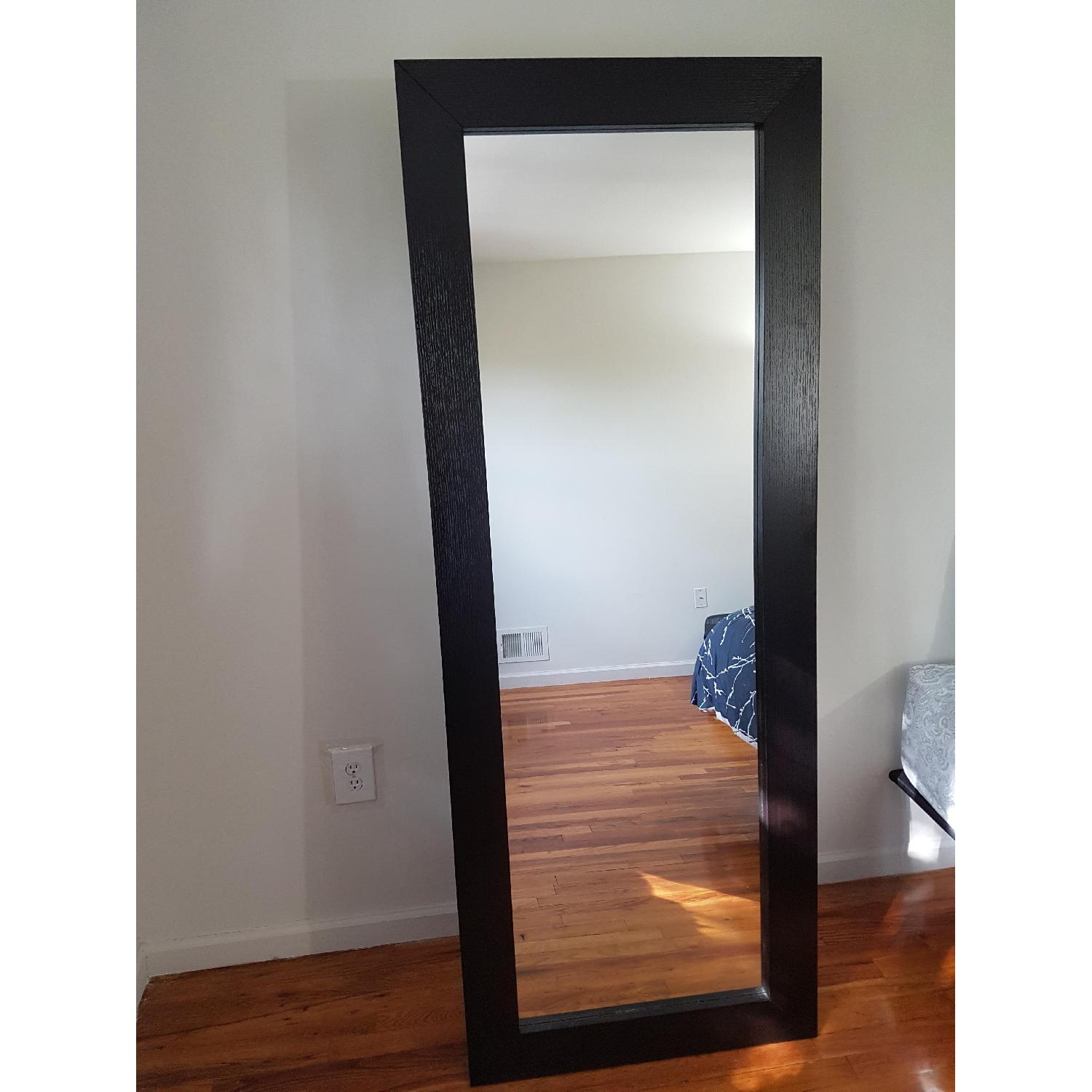 Coaster Beveled Frame Floor Mirror in Dark Cappuccino - image-1