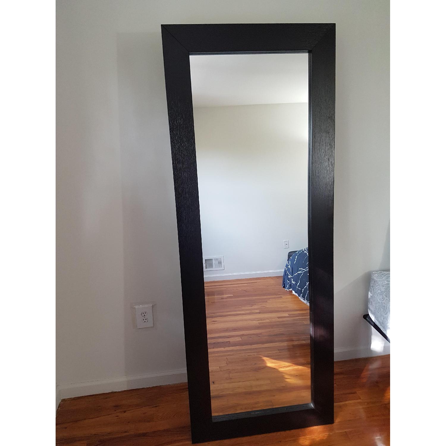 Coaster Beveled Frame Floor Mirror in Dark Cappuccino - image-2