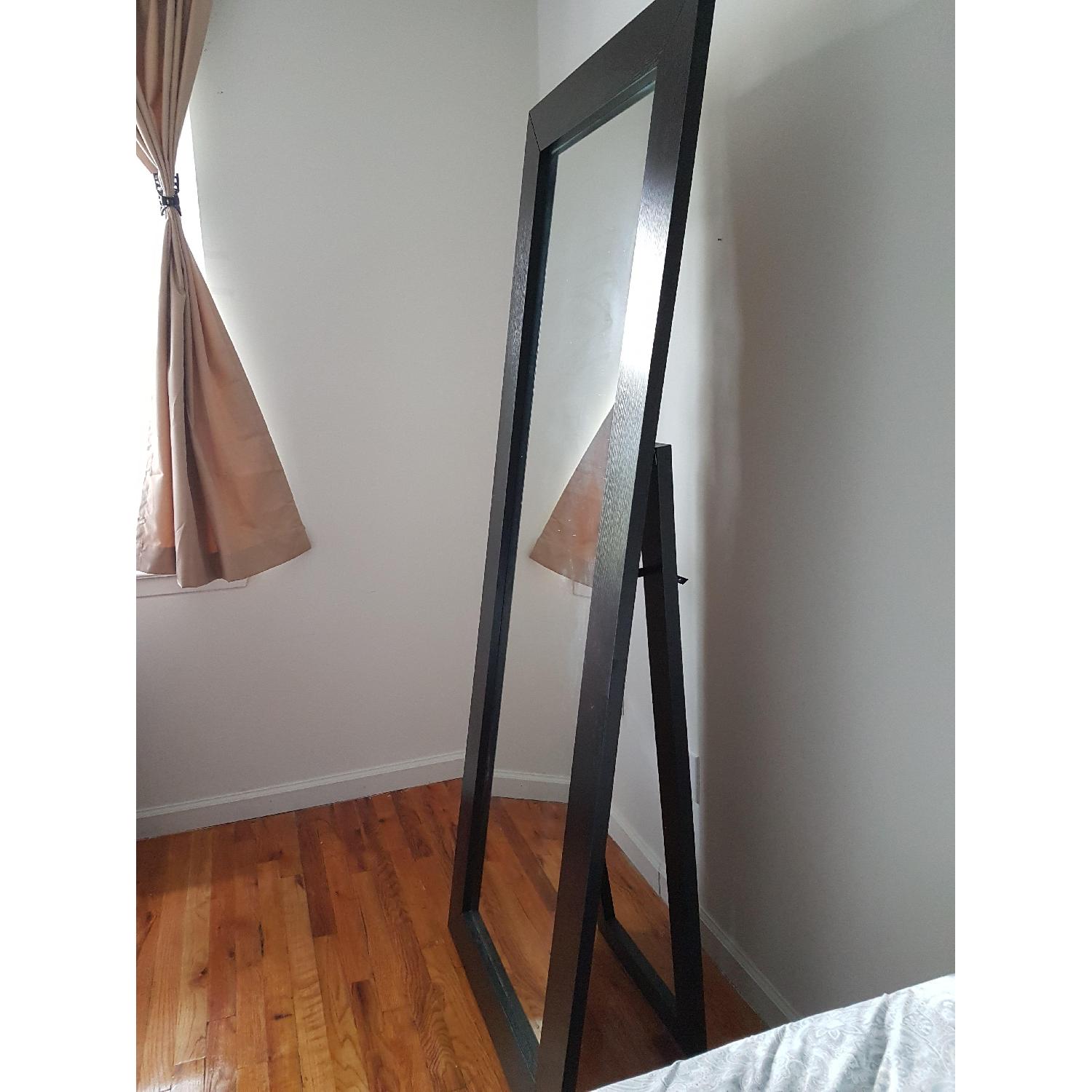 Coaster Beveled Frame Floor Mirror in Dark Cappuccino - image-3