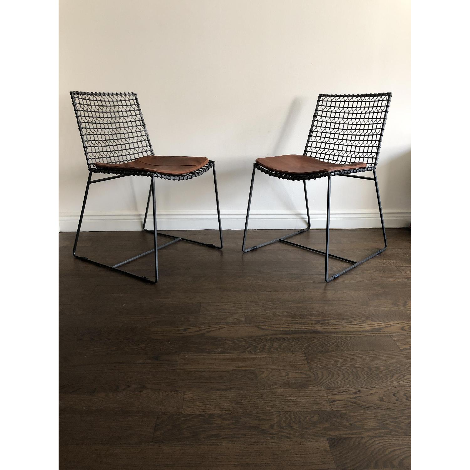 Crate & Barrel Tig Metal Chairs - image-1