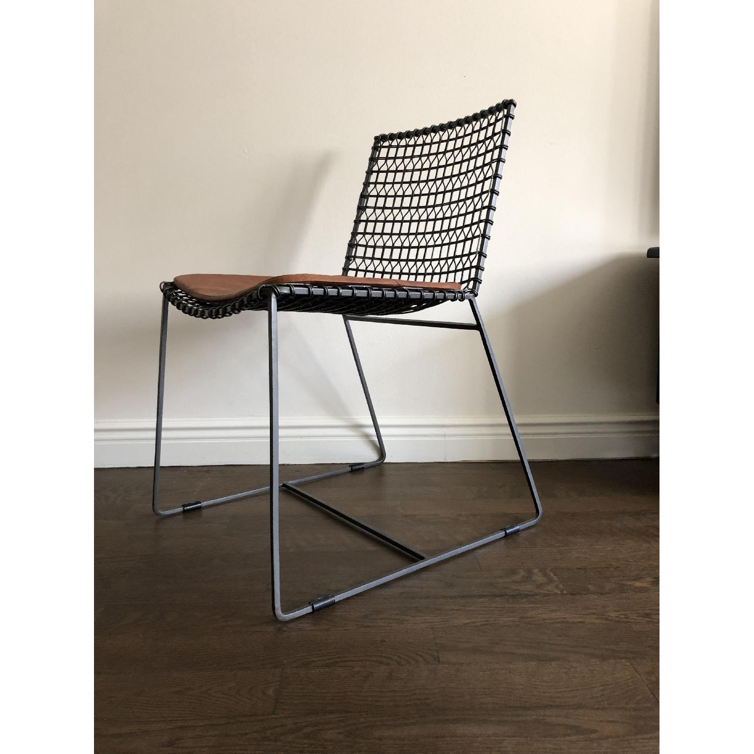 Crate & Barrel Tig Metal Chairs - image-5