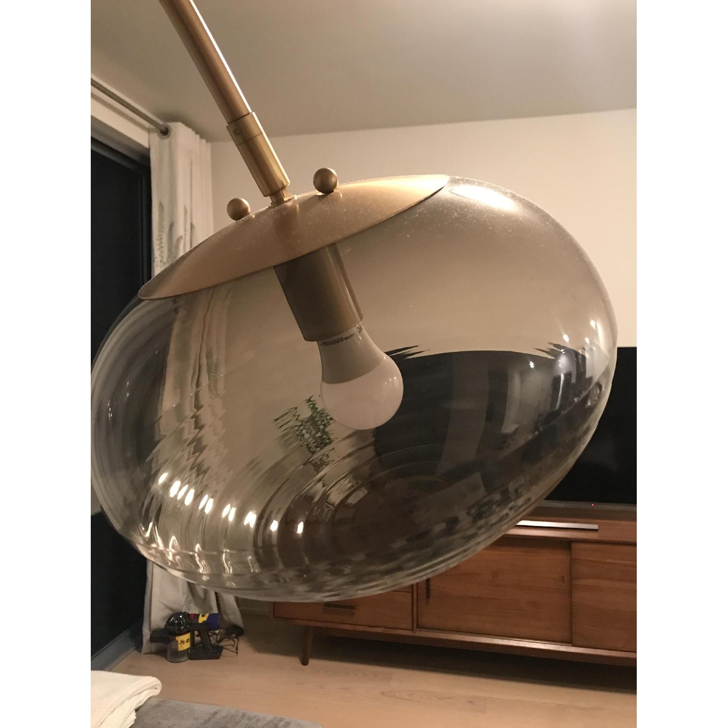 West Elm Overarching Ripple Glass Floor Lamp - image-4