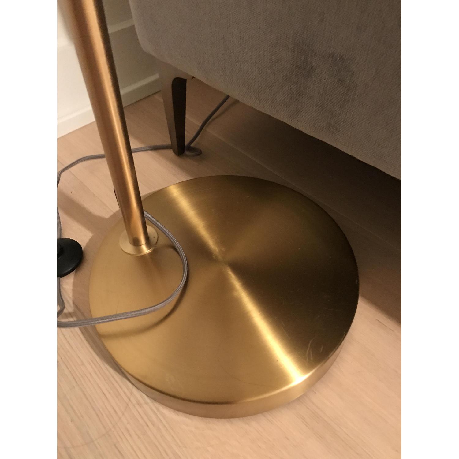 West Elm Overarching Ripple Glass Floor Lamp - image-2