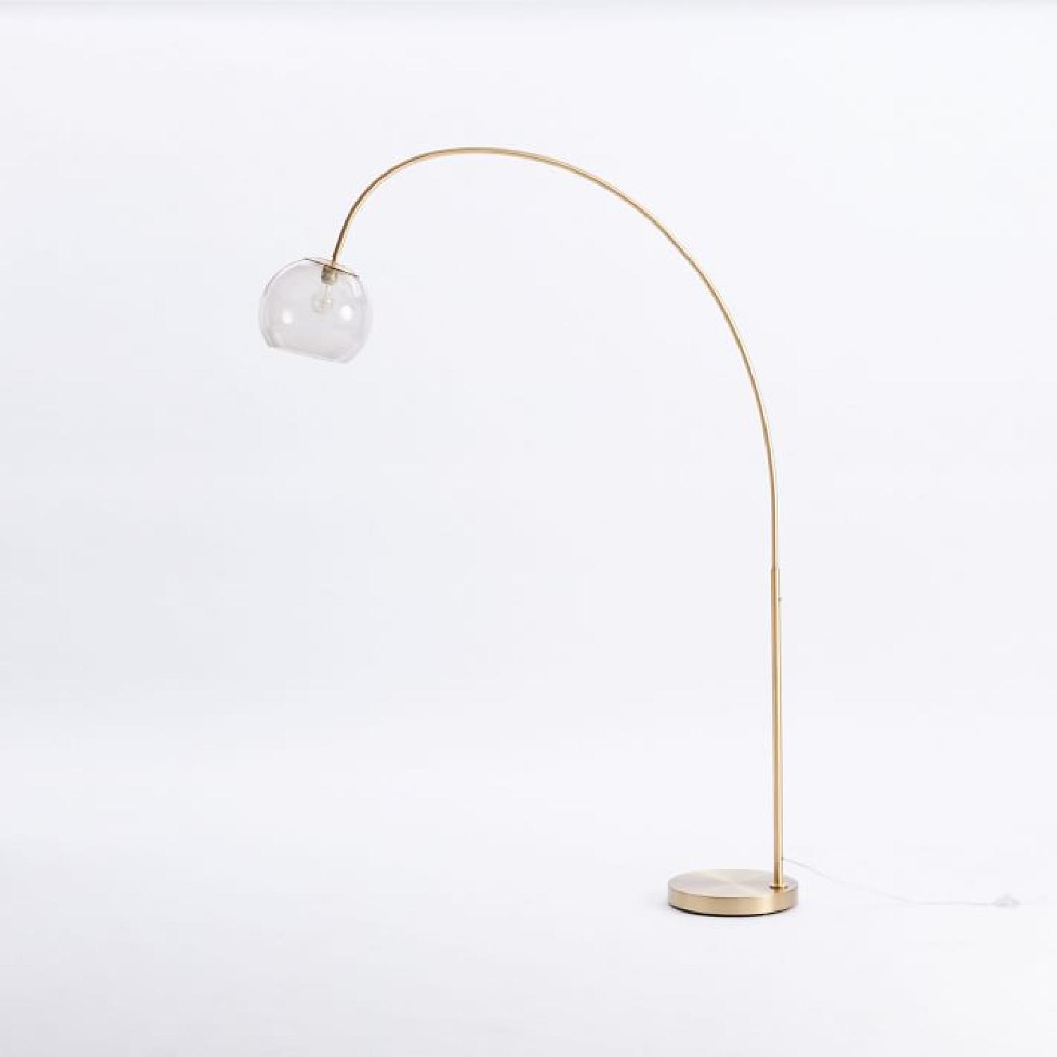 West Elm Overarching Ripple Glass Floor Lamp - image-5