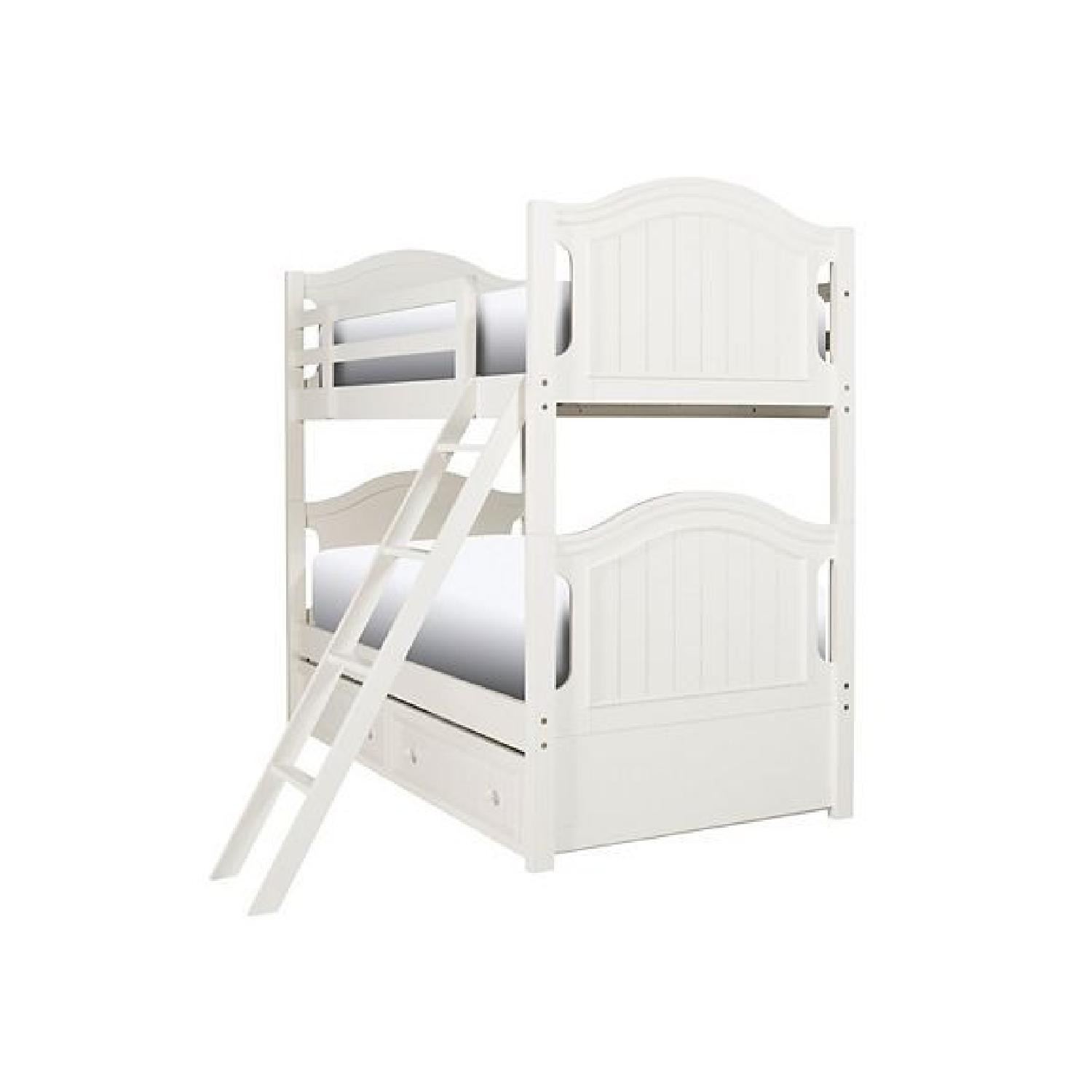 Raymour & Flanigan White Bunk Bed w/ Trundle AptDeco