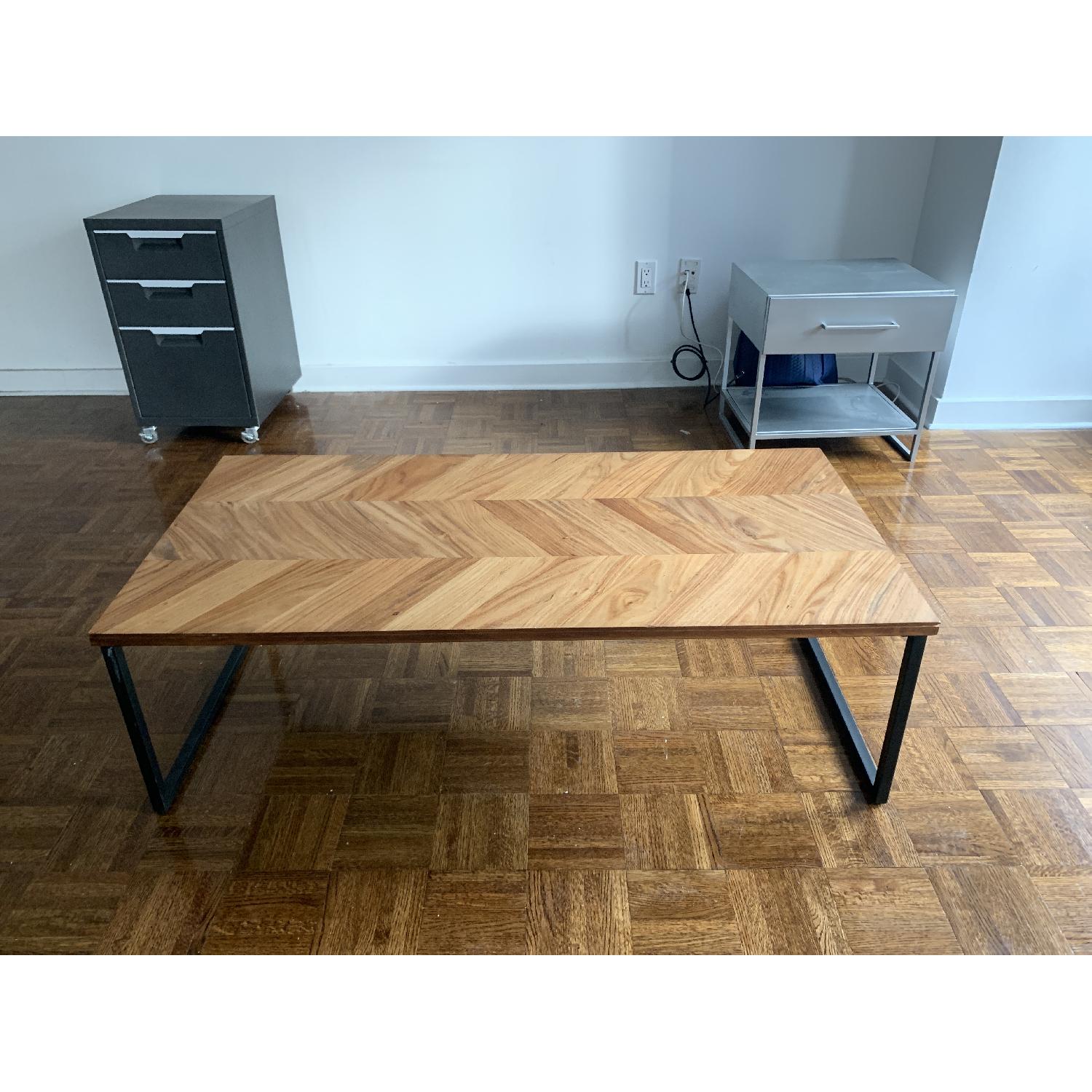 CB2 Chevron Coffee Table AptDeco