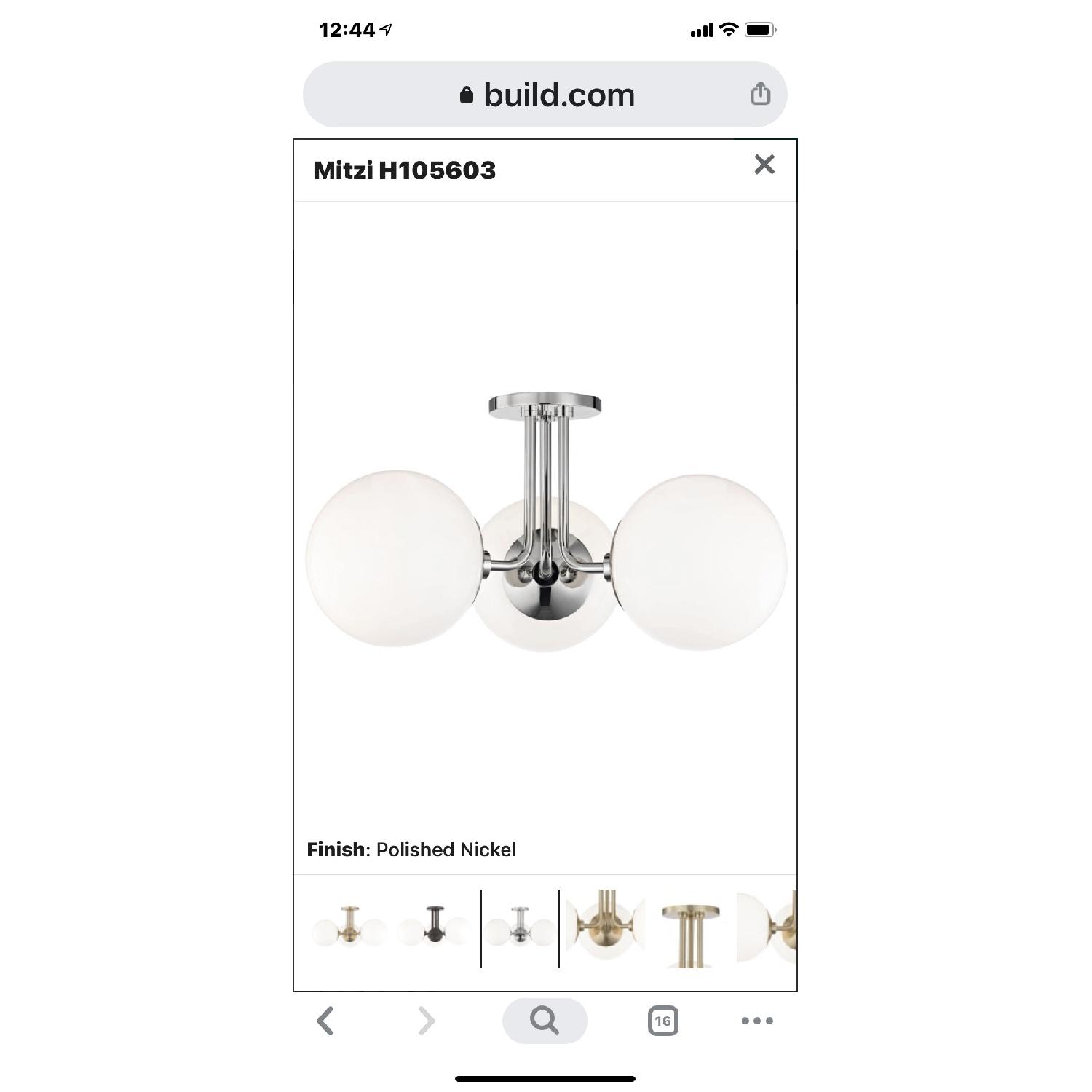 Mitzi Stella Polished Nickel Ceiling Light - image-1