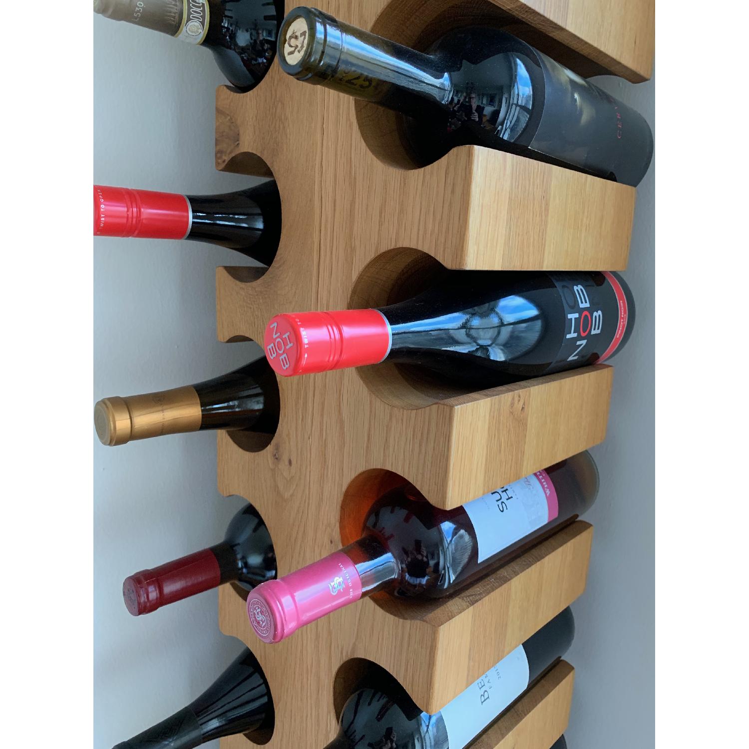 Crate & Barrel Big Sur Natural Oak Standing Wine Rack AptDeco