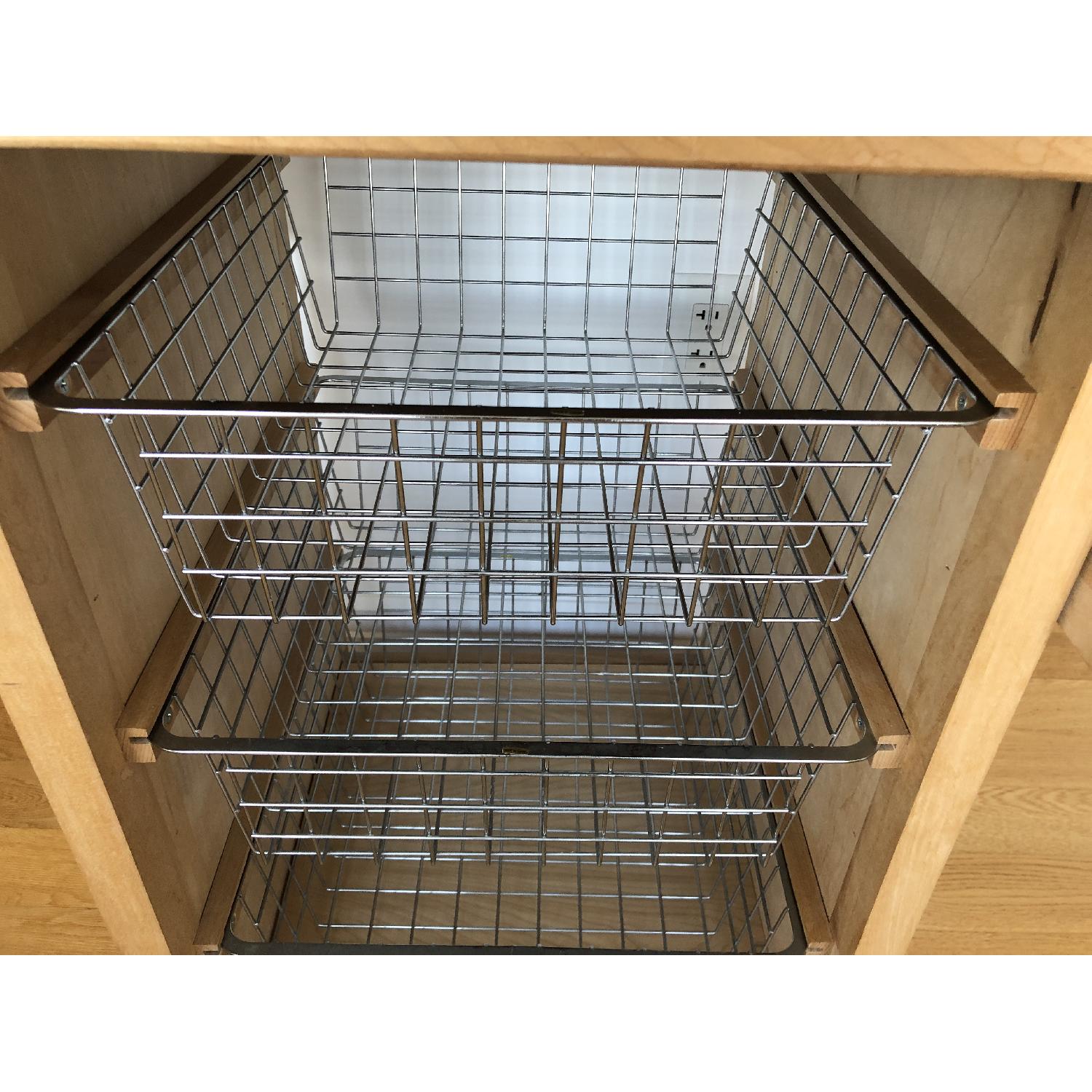 Crate & Barrel Kitchen Butcher's Block Cart/Trolley - image-5