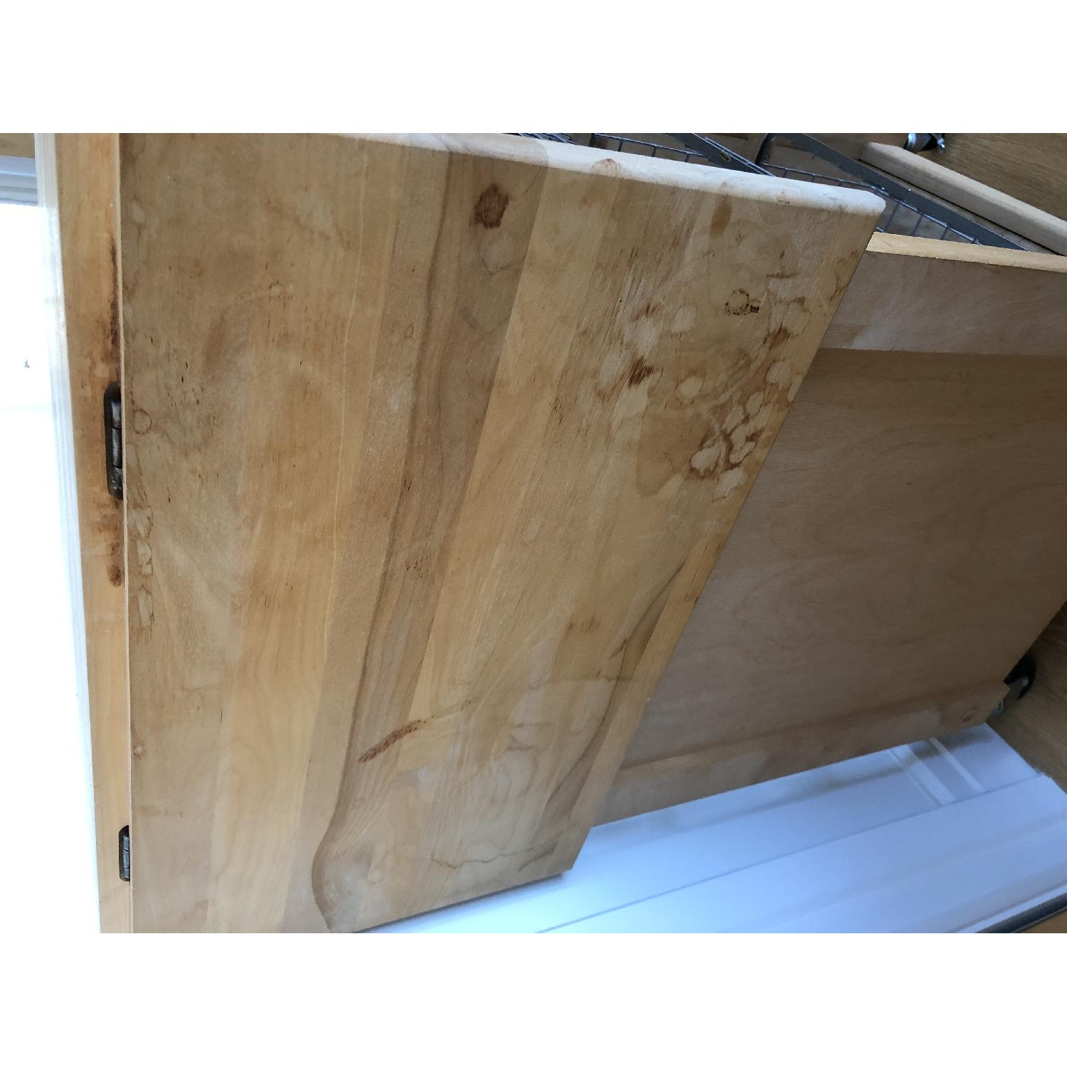 Crate & Barrel Kitchen Butcher's Block Cart/Trolley - image-7