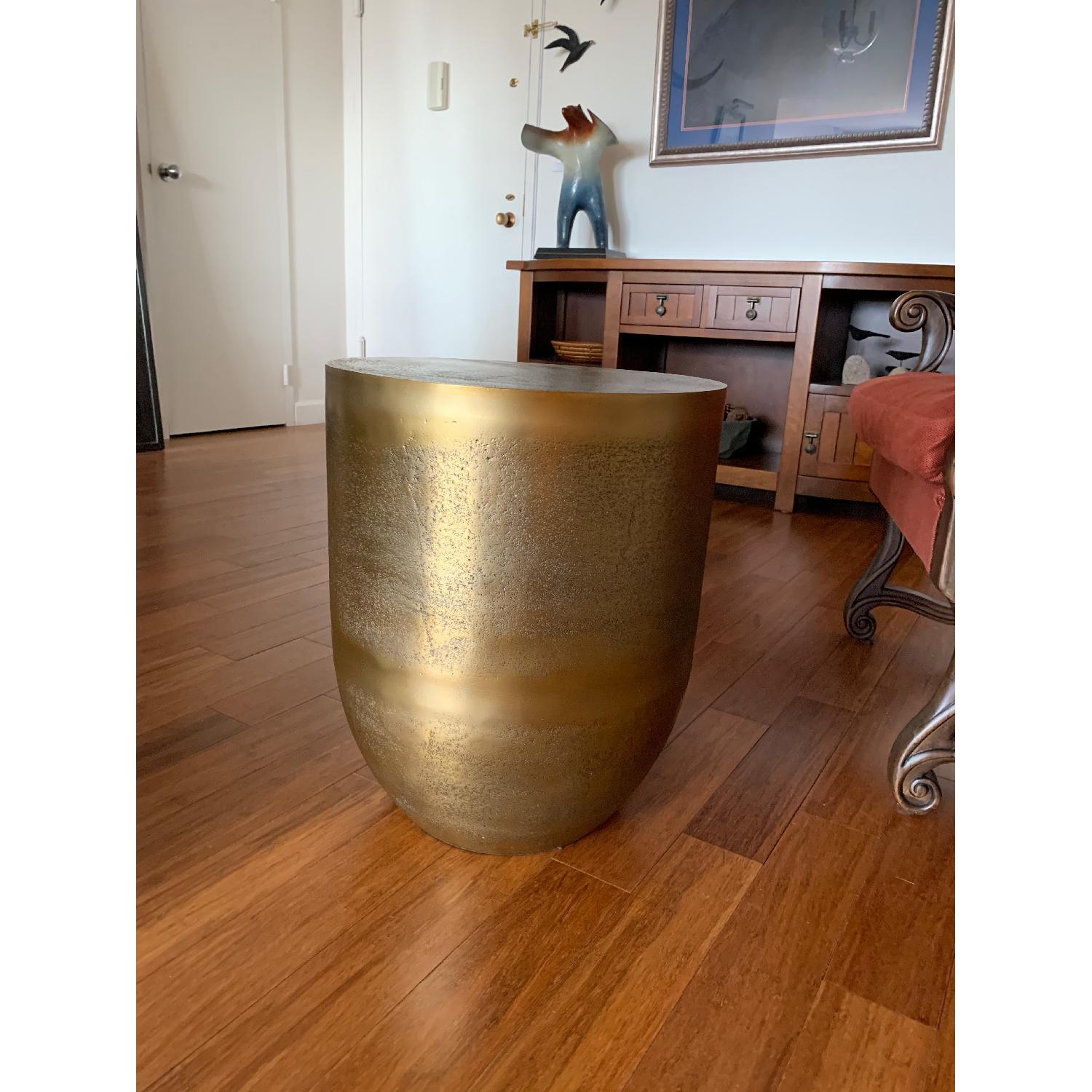 Restoration Hardware Kenzie Drum side table AptDeco