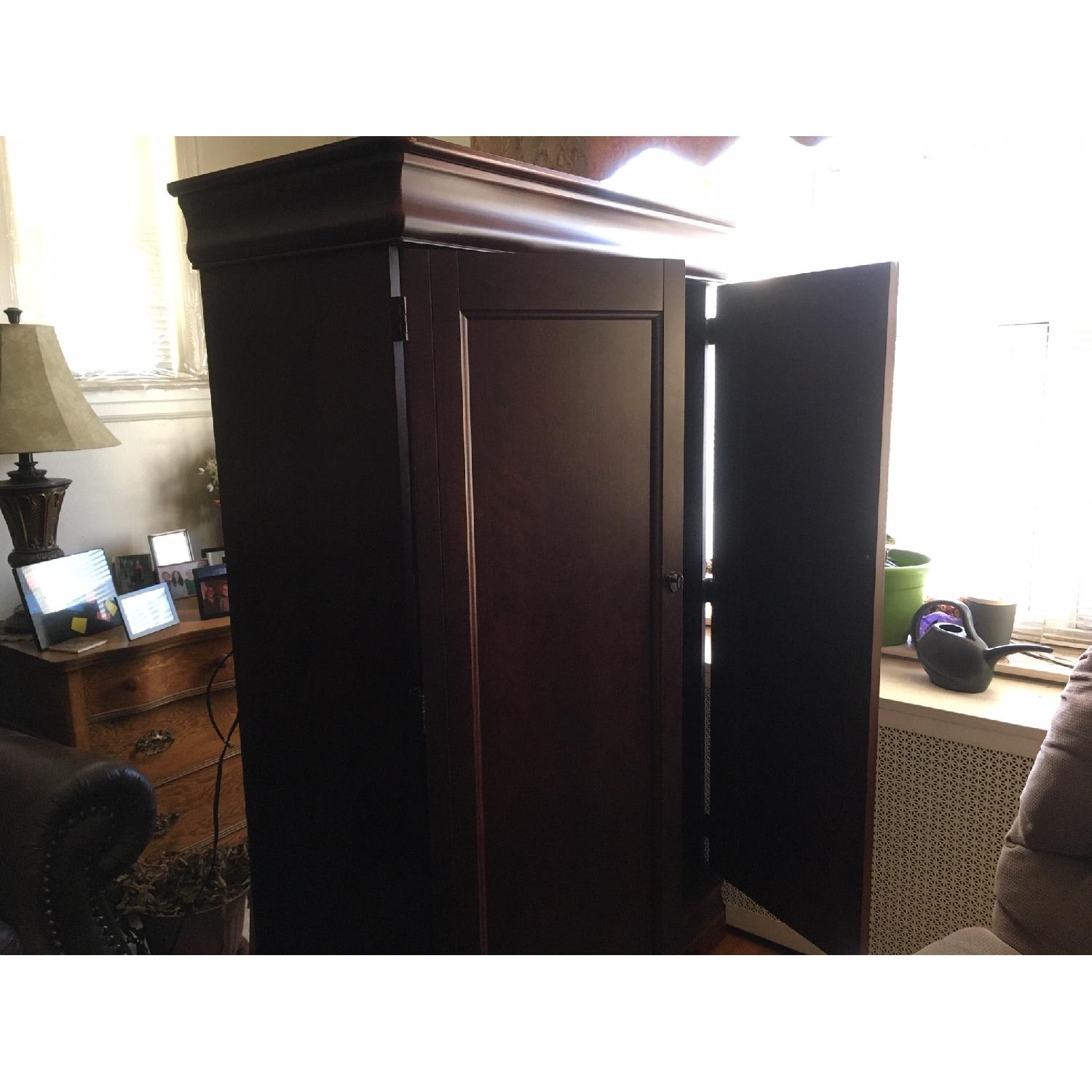 Wooden Bassett Armoire/Media AptDeco