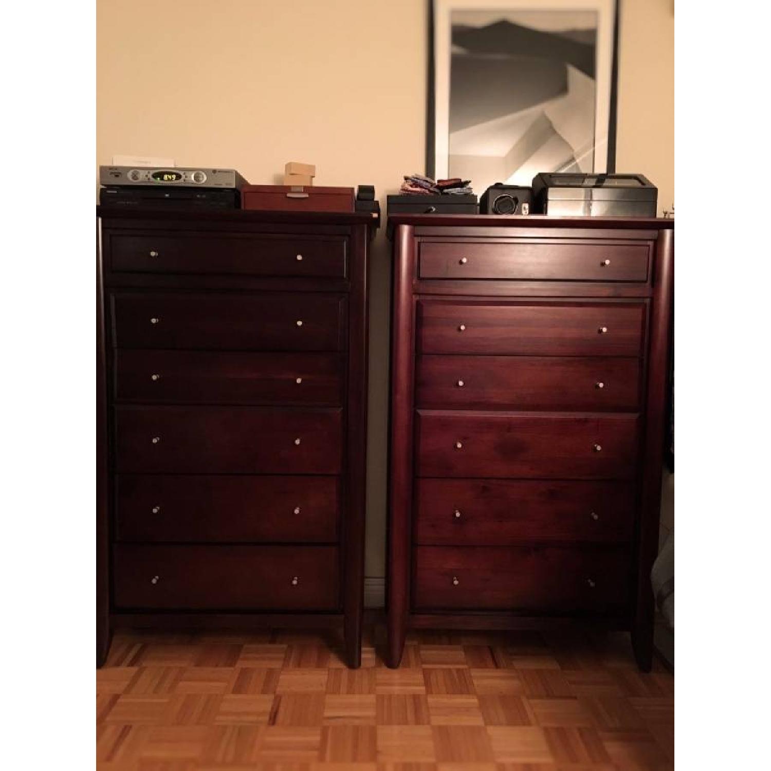 Mahogany Wood 5 Piece Bedroom Set - image-4