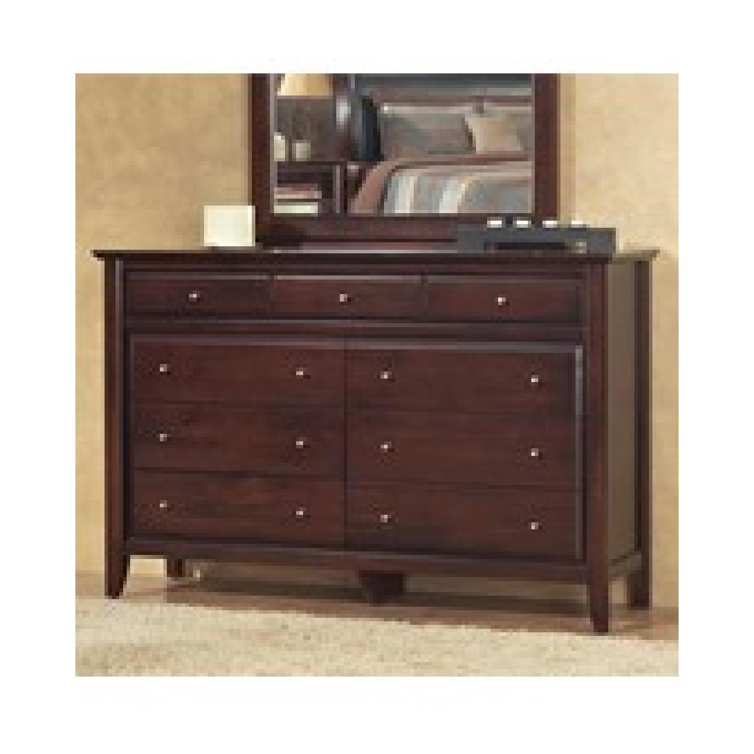 Mahogany Wood 5 Piece Bedroom Set - image-7