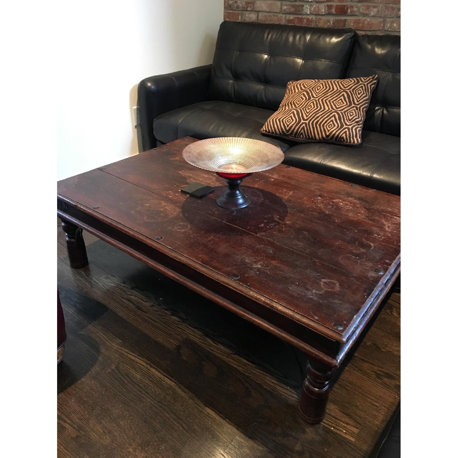 Antique Cherry Wood Coffee Table - image-5