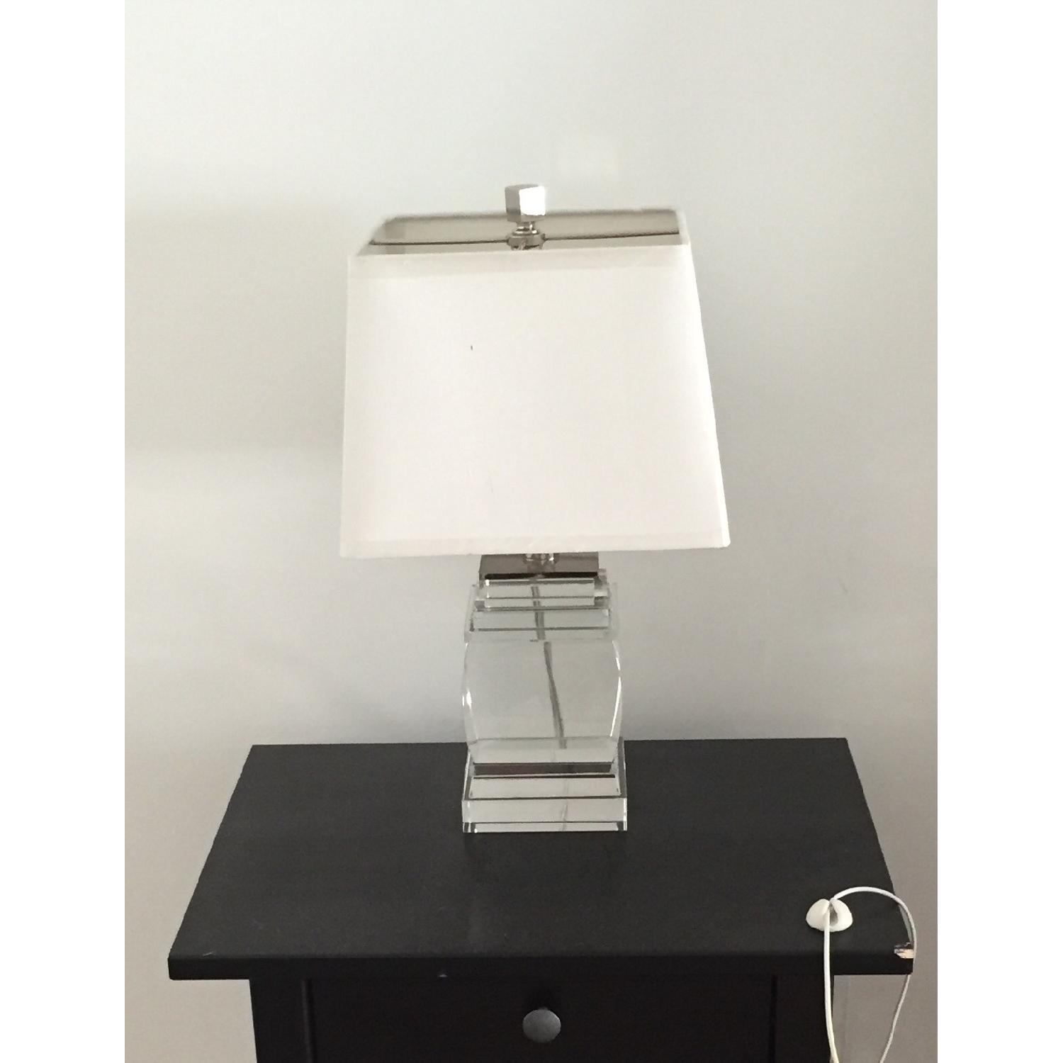 William Sonoma Crystal Square Lamp - image-0
