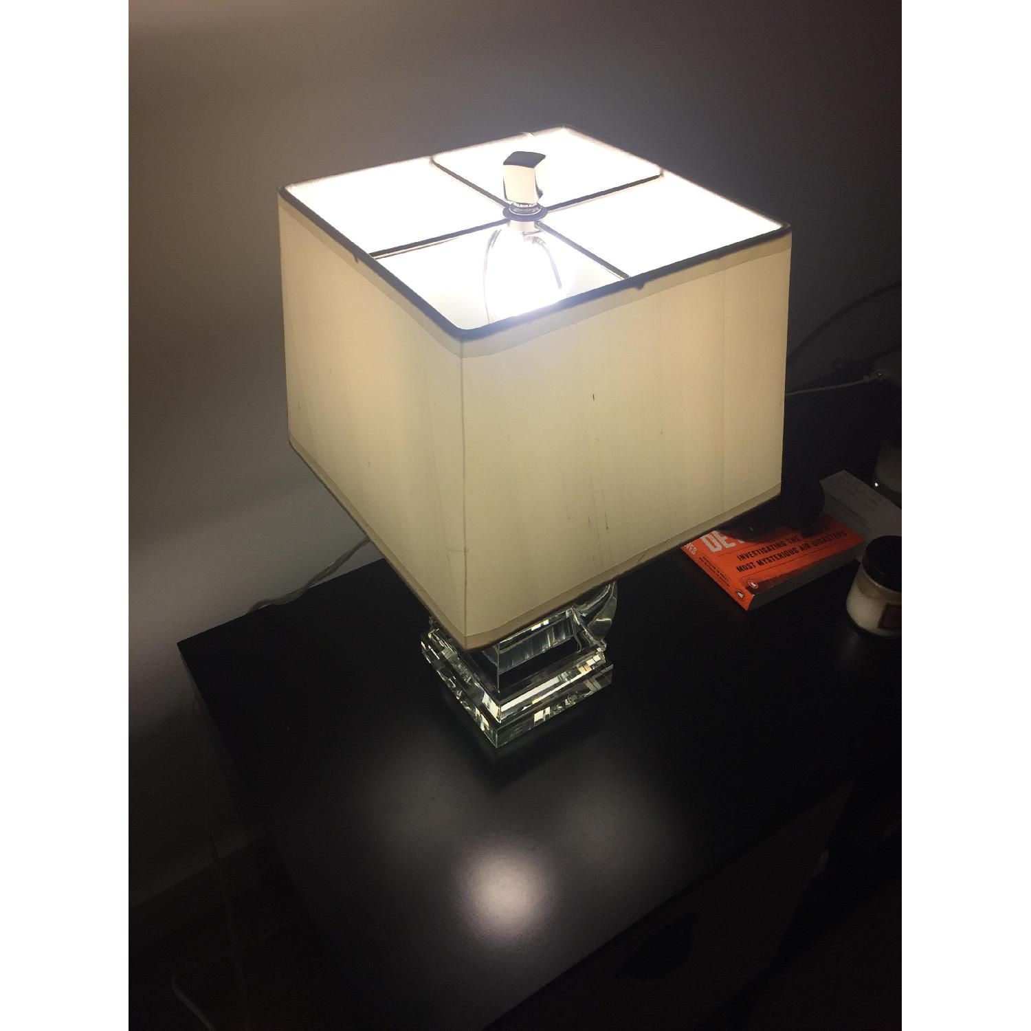 William Sonoma Crystal Square Lamp - image-1