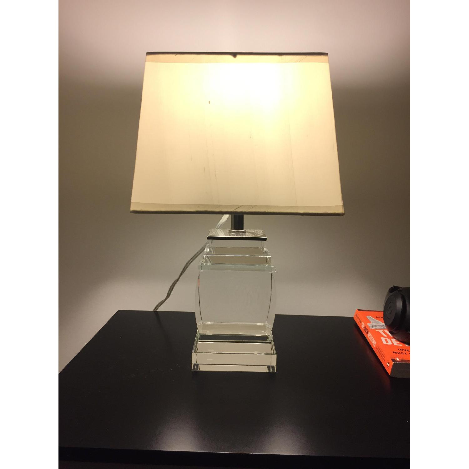 William Sonoma Crystal Square Lamp - image-3