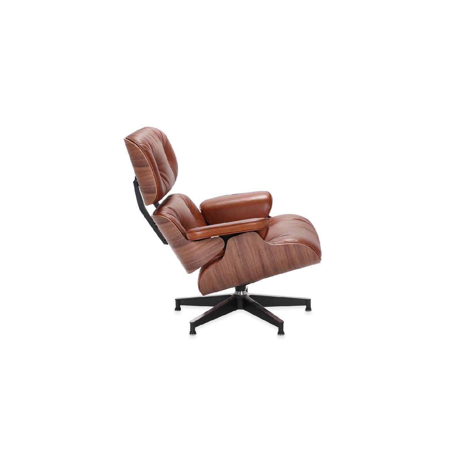 Eames lounge Chair Replica in Antique Brown - image-2