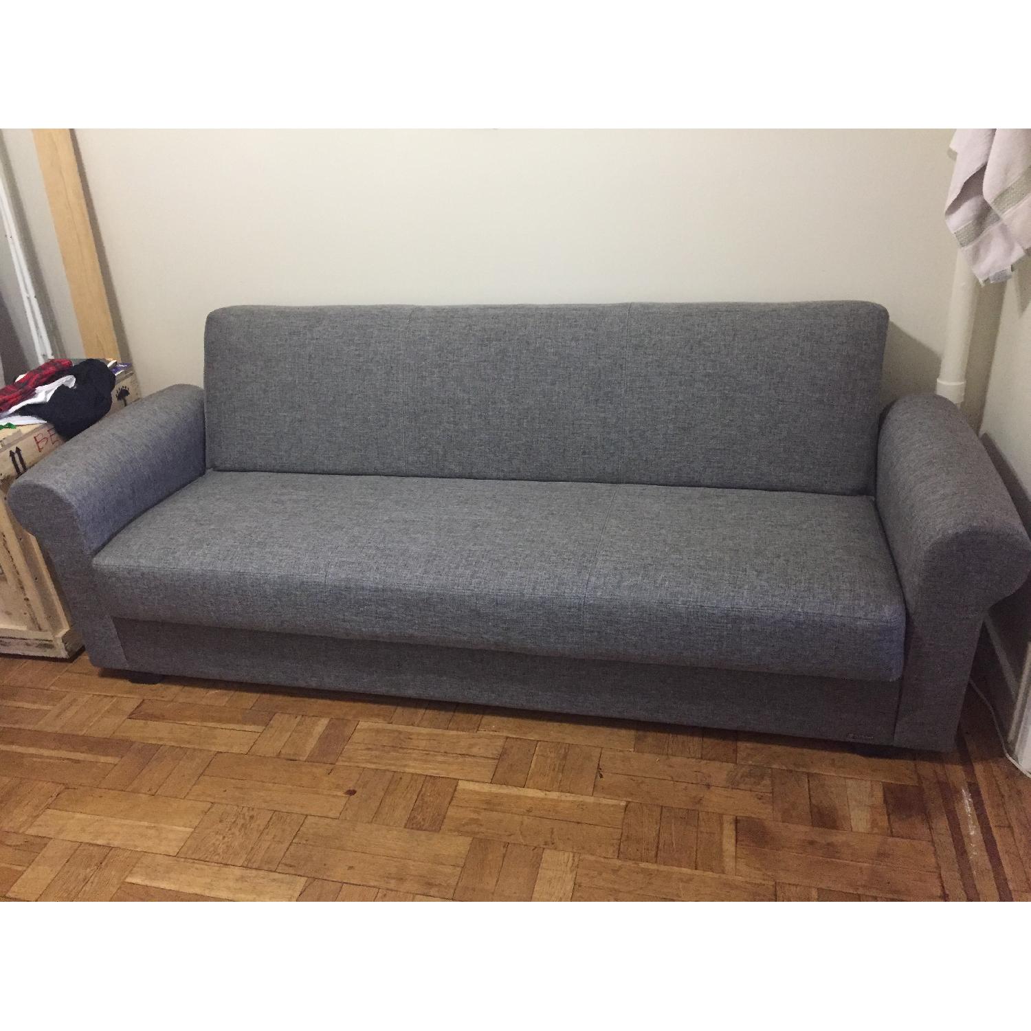 Istikbal Furniture Gray Modern Sofa Bed - image-1