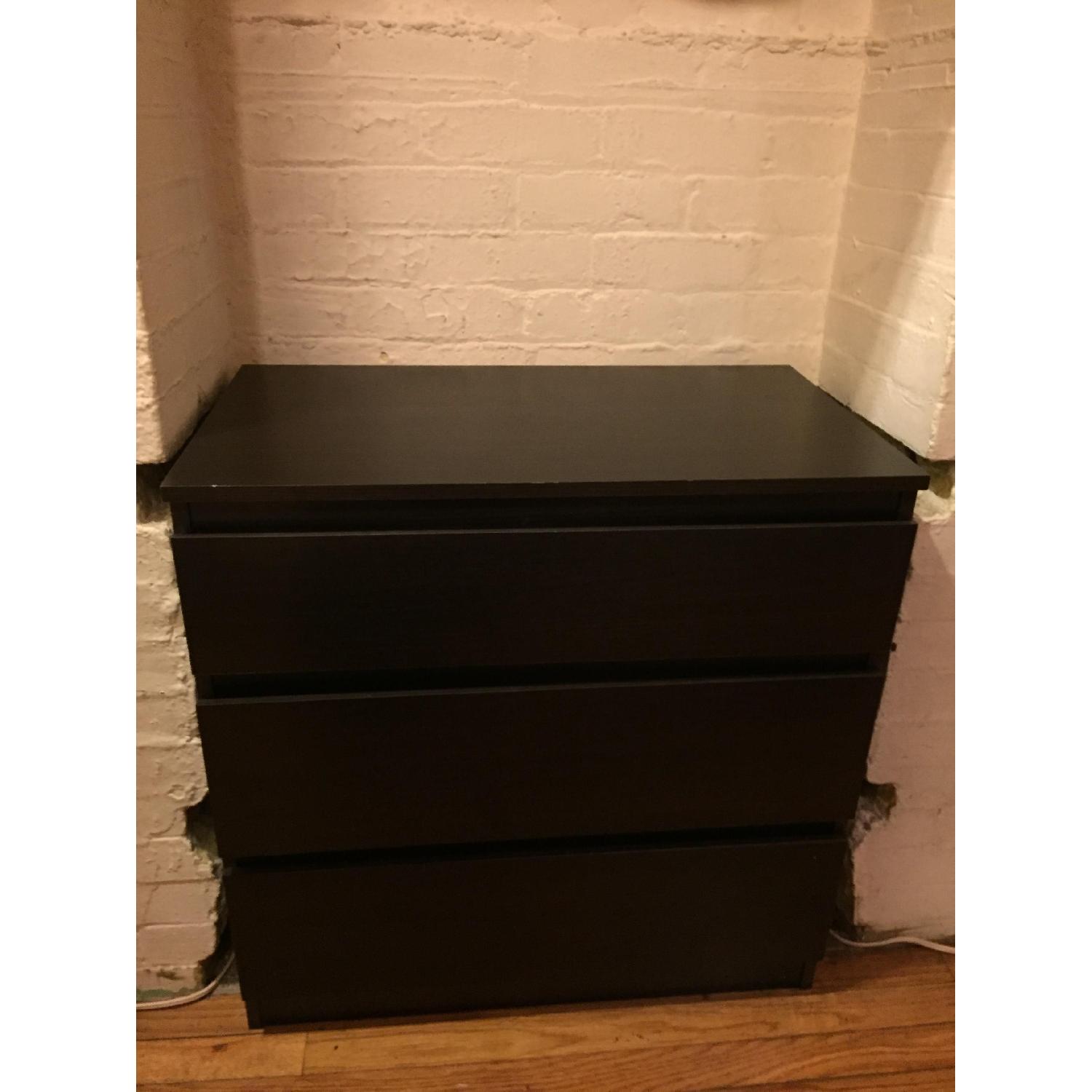 Ikea Black 3 Drawer Dresser - image-3