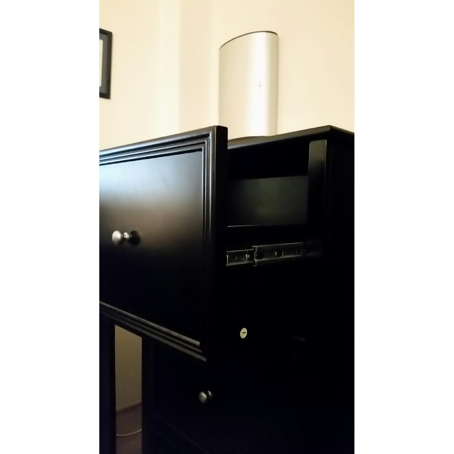 Wood Filing Cabinet in Black - image-1