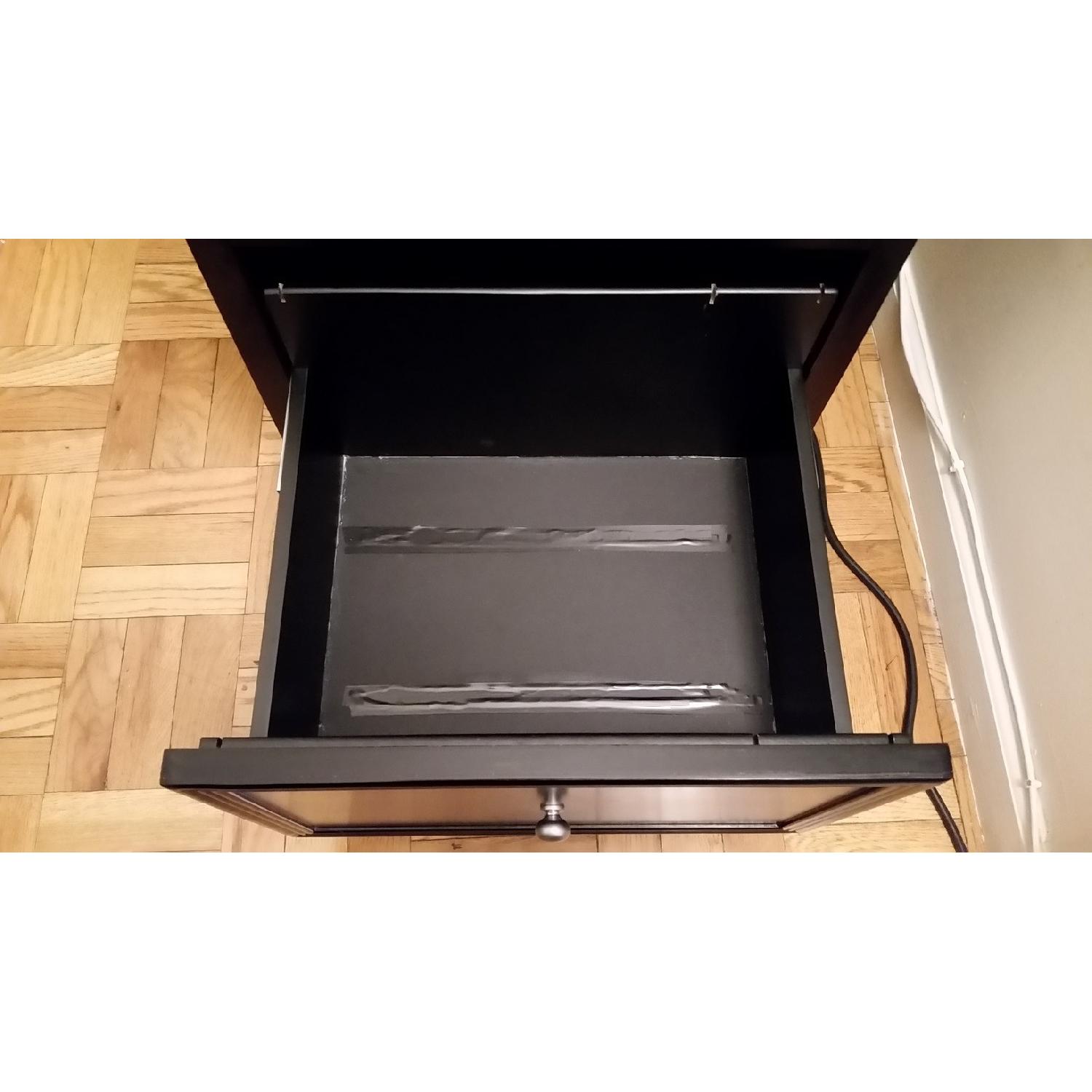 Wood Filing Cabinet in Black - image-3