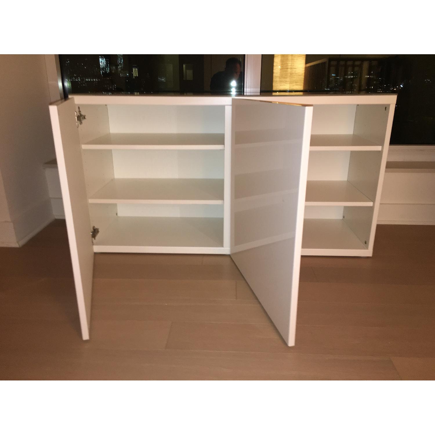 Ikea Besta Shelf Unit w/ Glass Top AptDeco